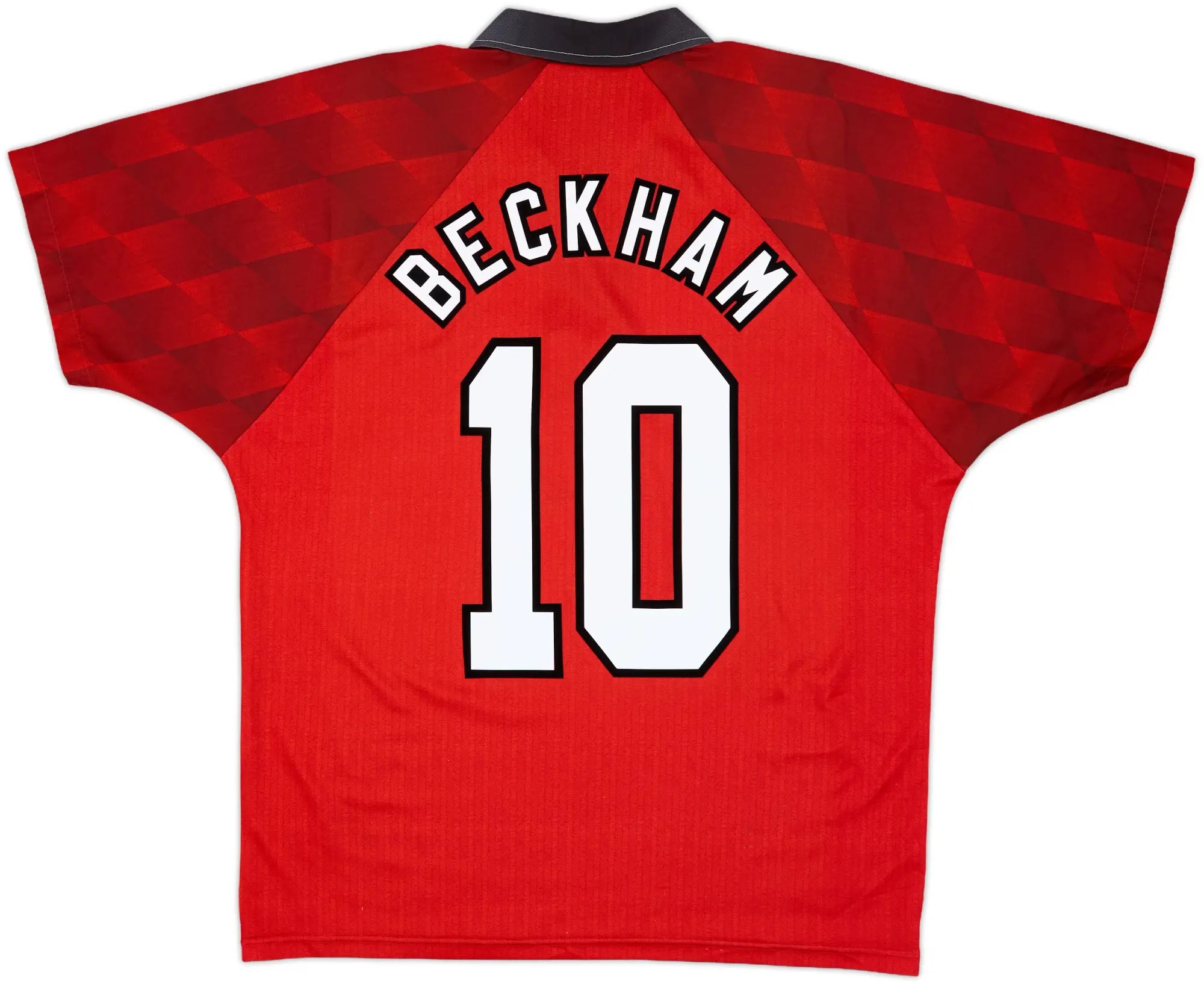1996-98 Manchester United Home Shirt Beckham #10 - 8/10 - (M)