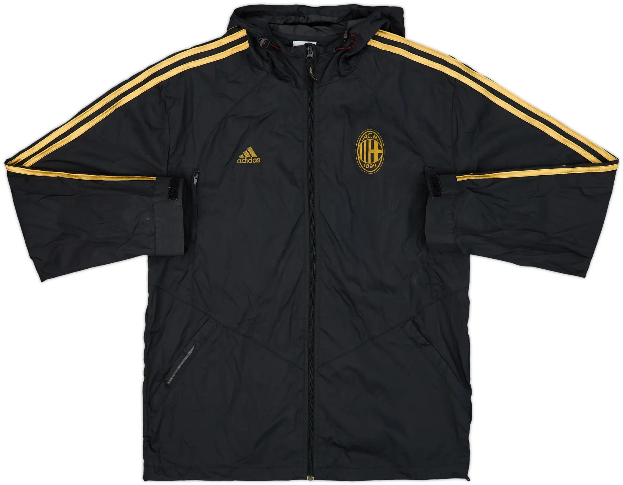 2009-10 AC Milan adidas Hooded Rain Jacket - 8/10 - (L)