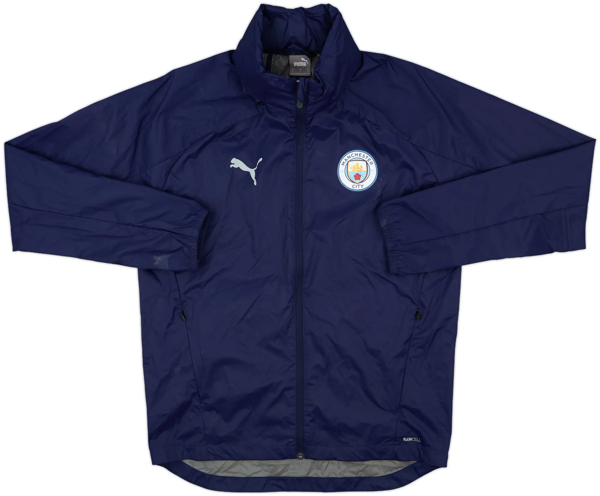 2021-22 Manchester City Puma Hooded Rain Coat - 9/10 - (S)
