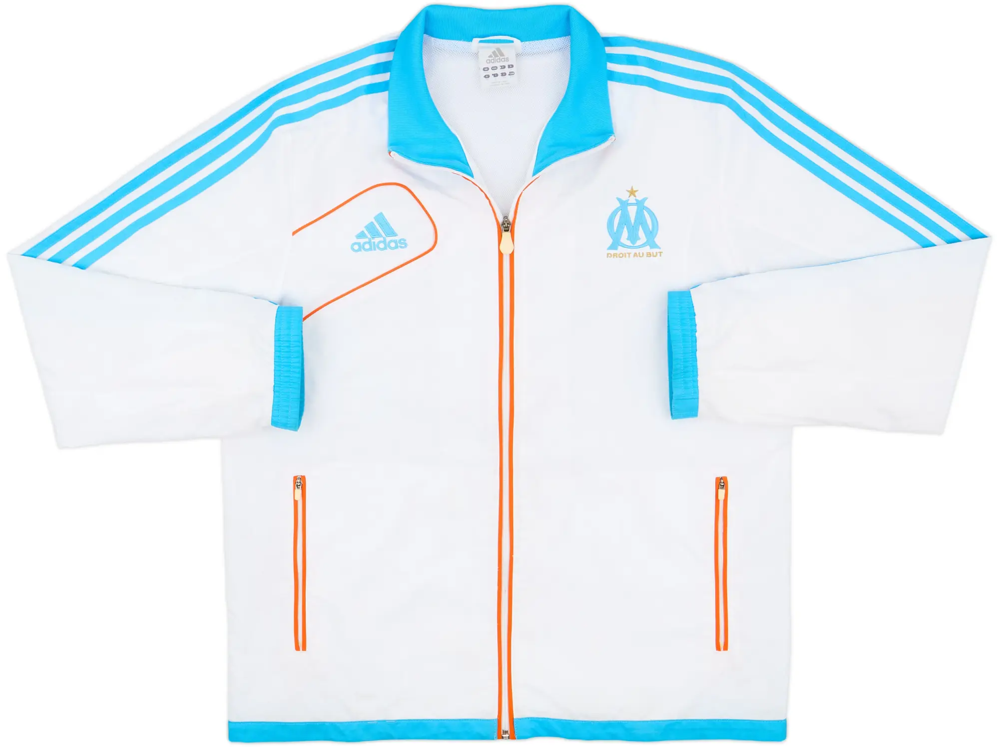 2012-13 Olympique Marseille adidas Track Jacket - 7/10 - (L/XL)