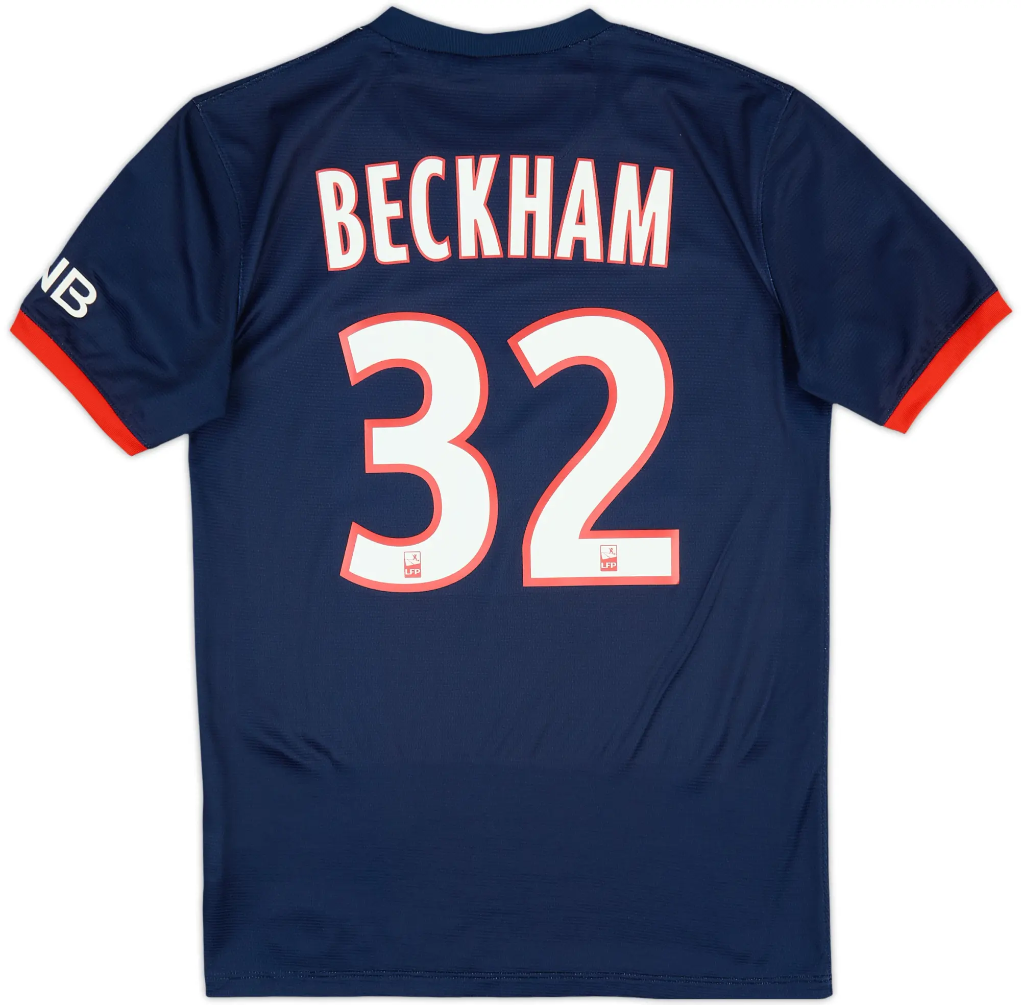 2013-14 Paris Saint-Germain Home Shirt Beckham #32 - 8/10 - (S)