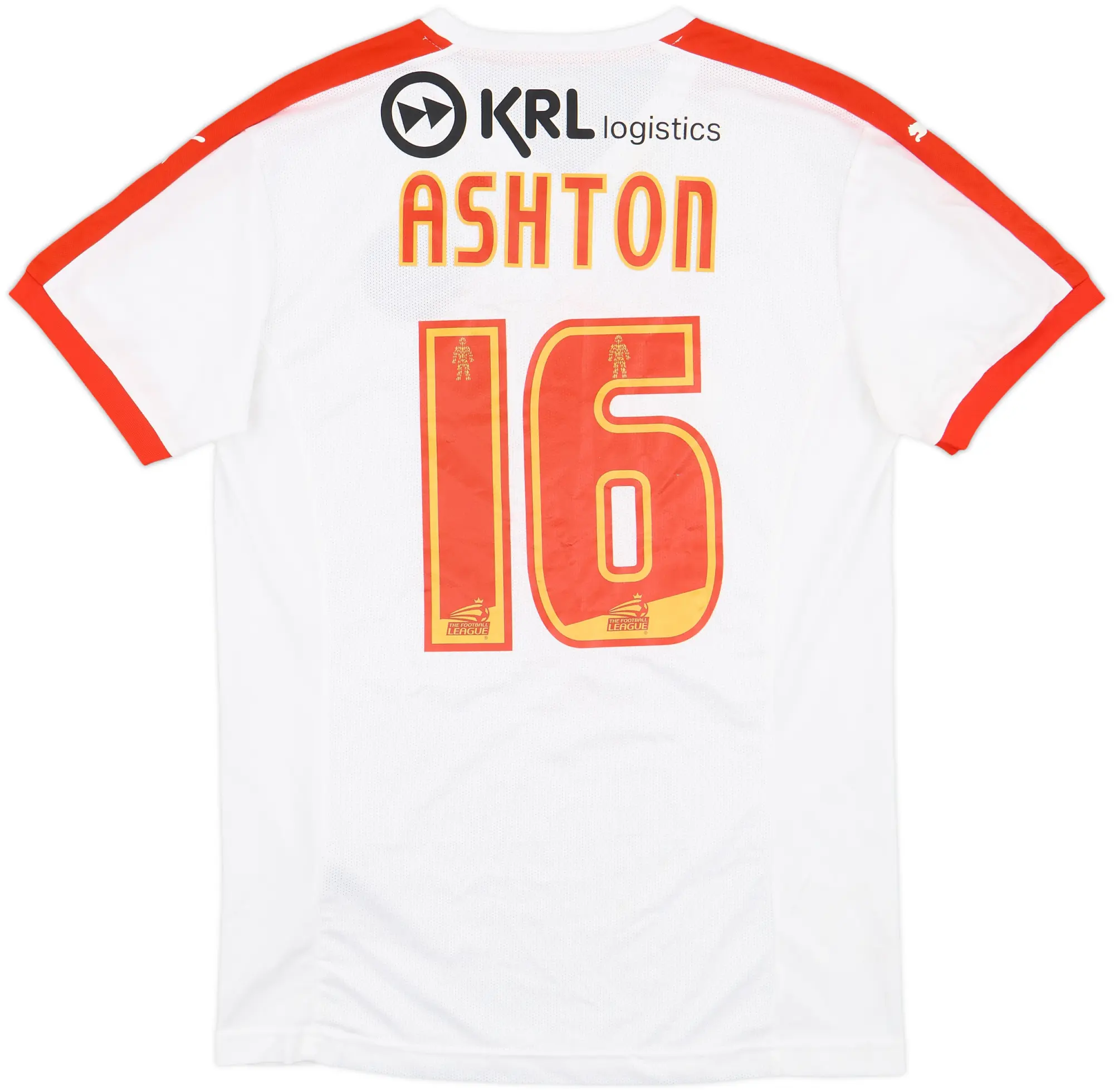 2015-16 Crawley Town Home Shirt Ashton #16 - 8/10 - (M)