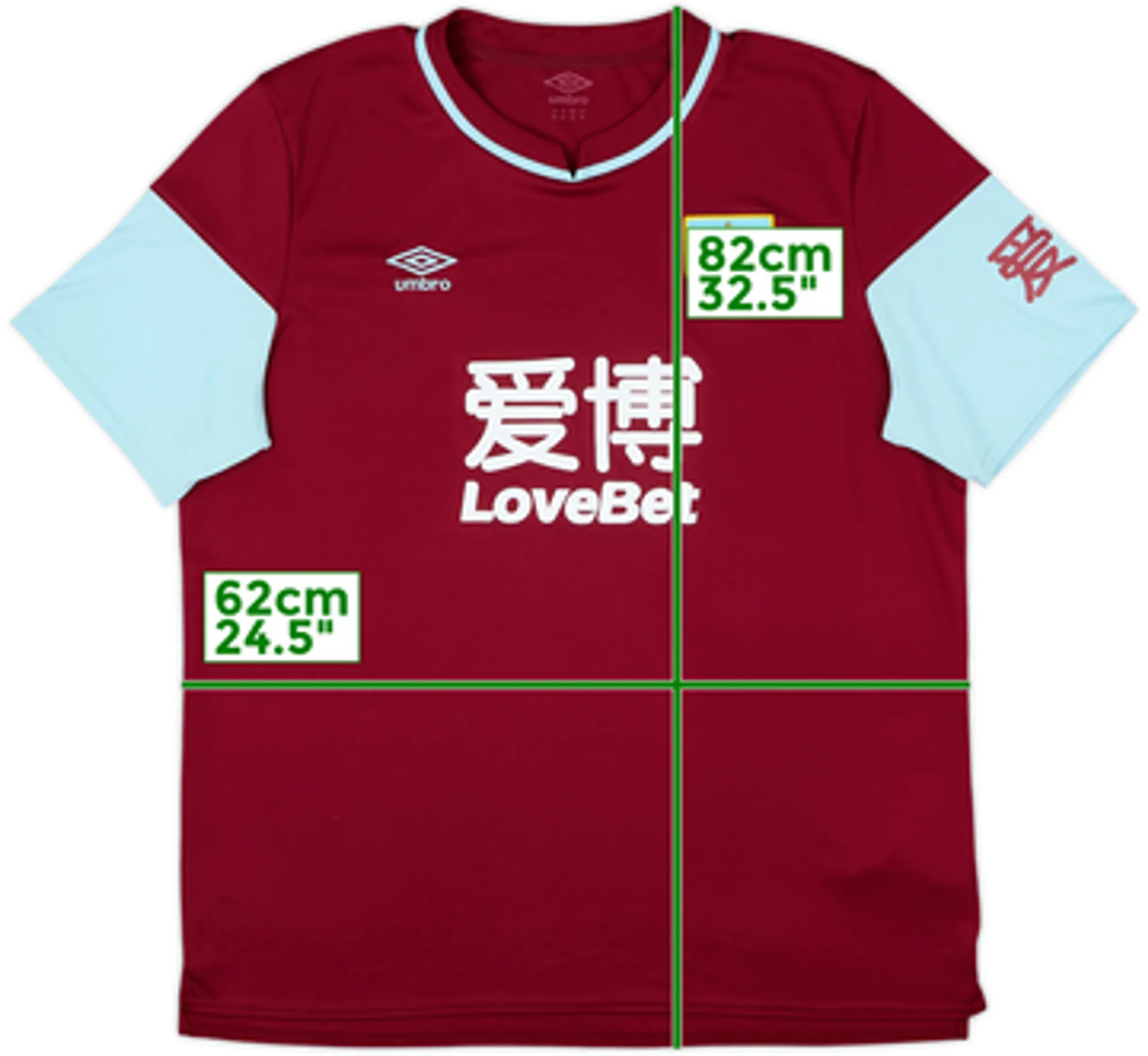 Umbro Burnley Boys SS Home Shirt 2020/21