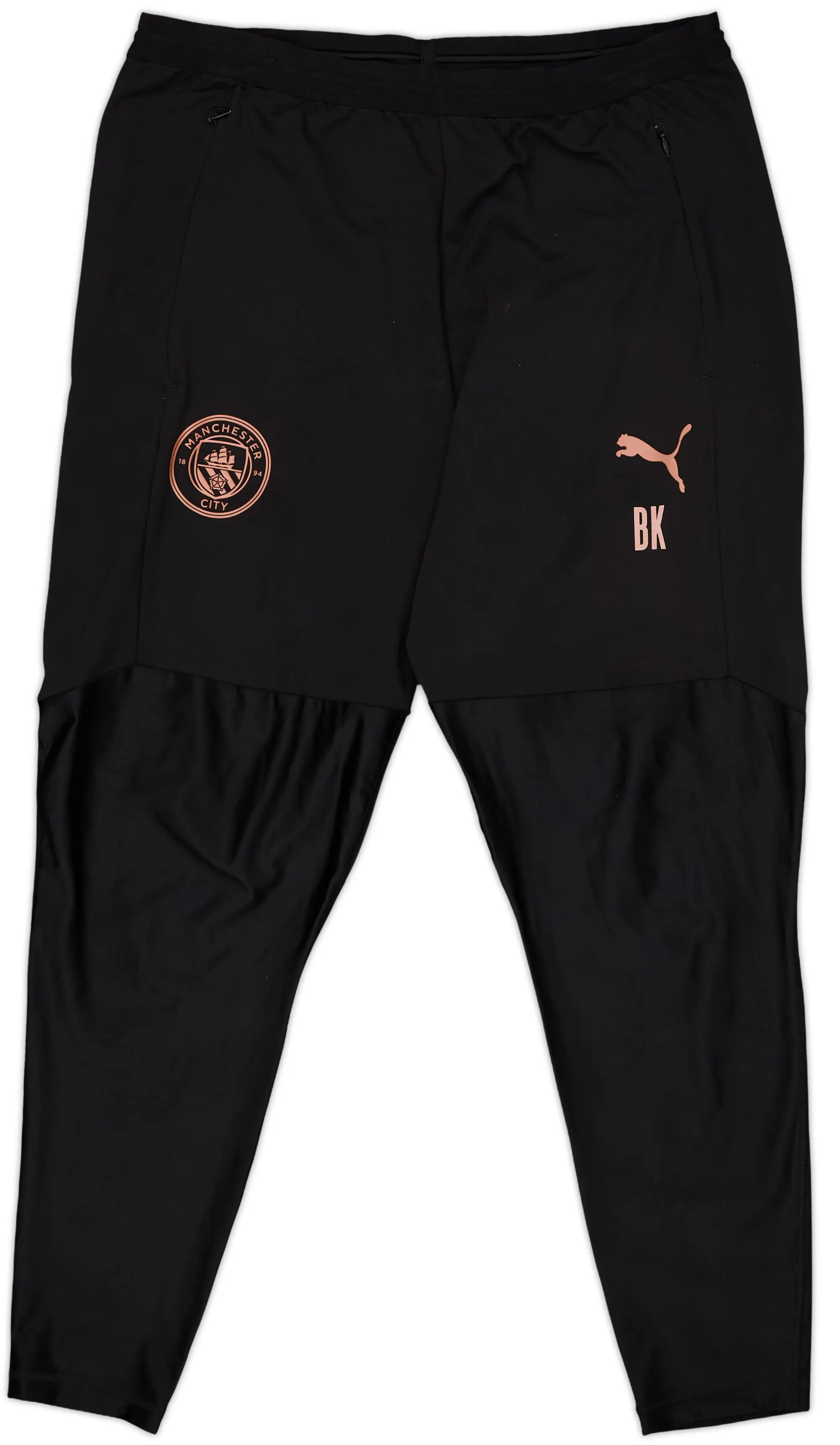 2019-20 Manchester City Staff Issue Puma Track Pants/Bottoms BK - 8/10 - (XL)
