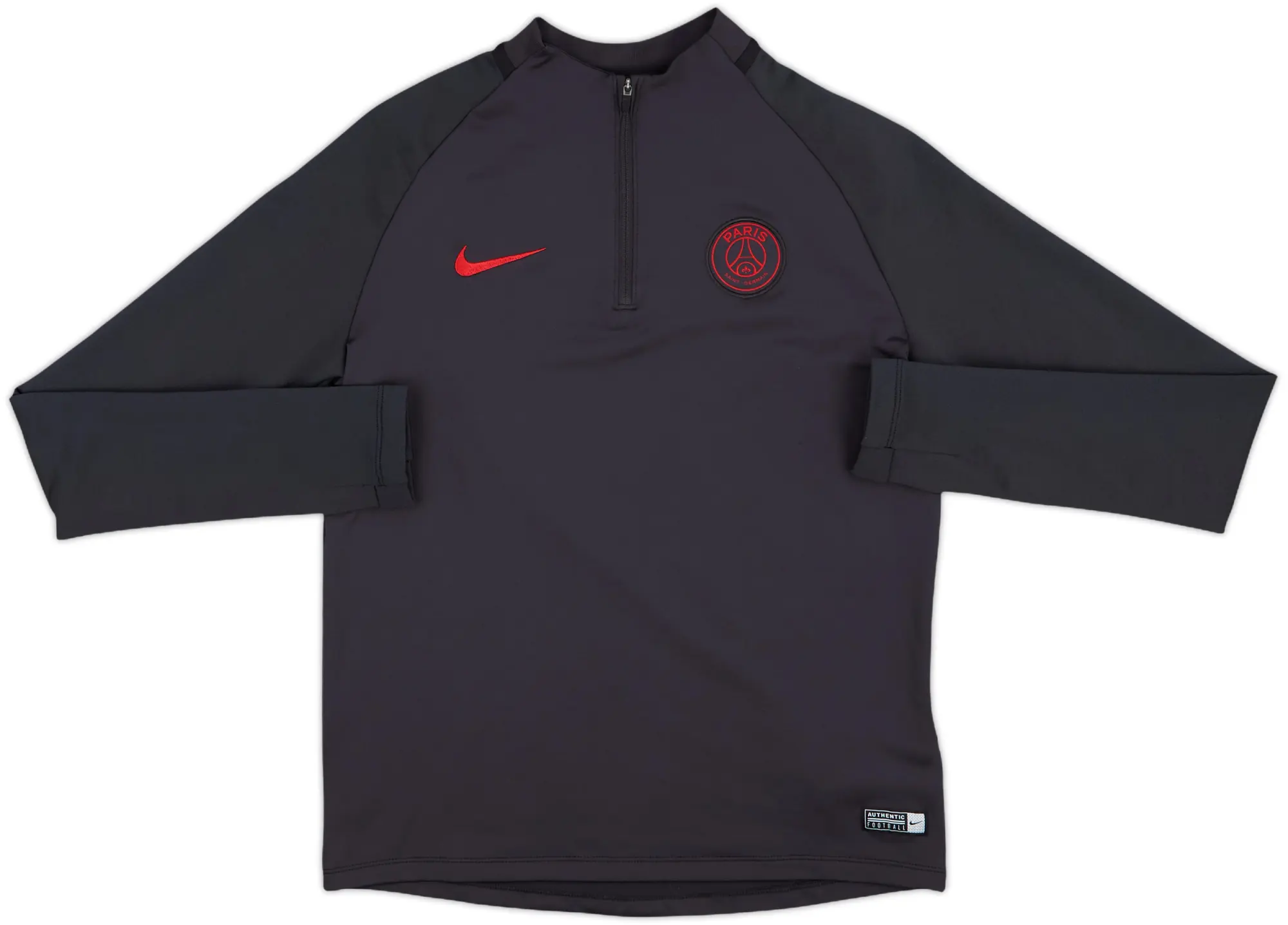 2019-20 Paris Saint-Germain Nike 1/4 Zip Drill Top - 9/10 - (XL.Boys)