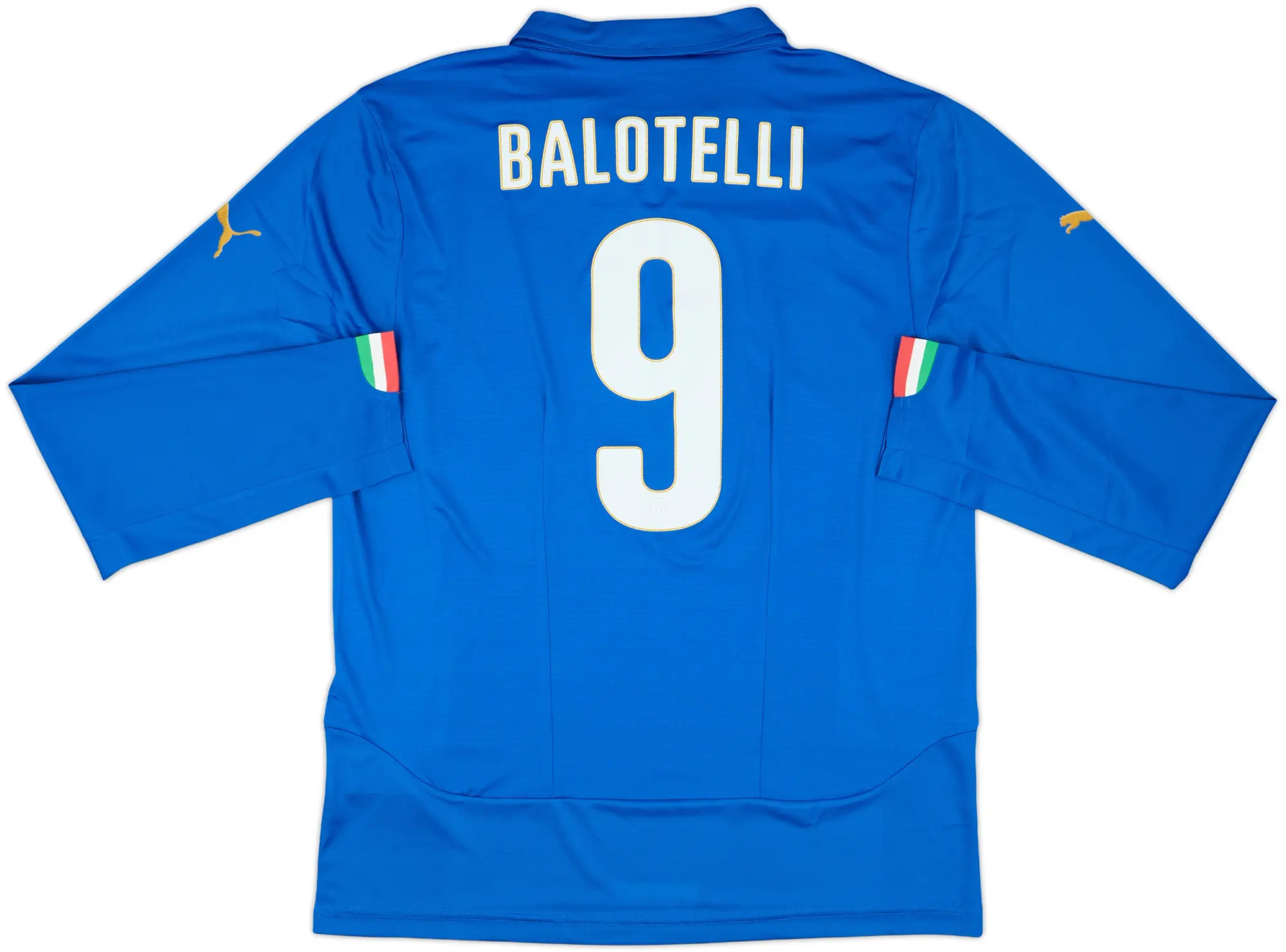 2014-15 Italy Home L/S Shirt Balotelli #9 (XL)
