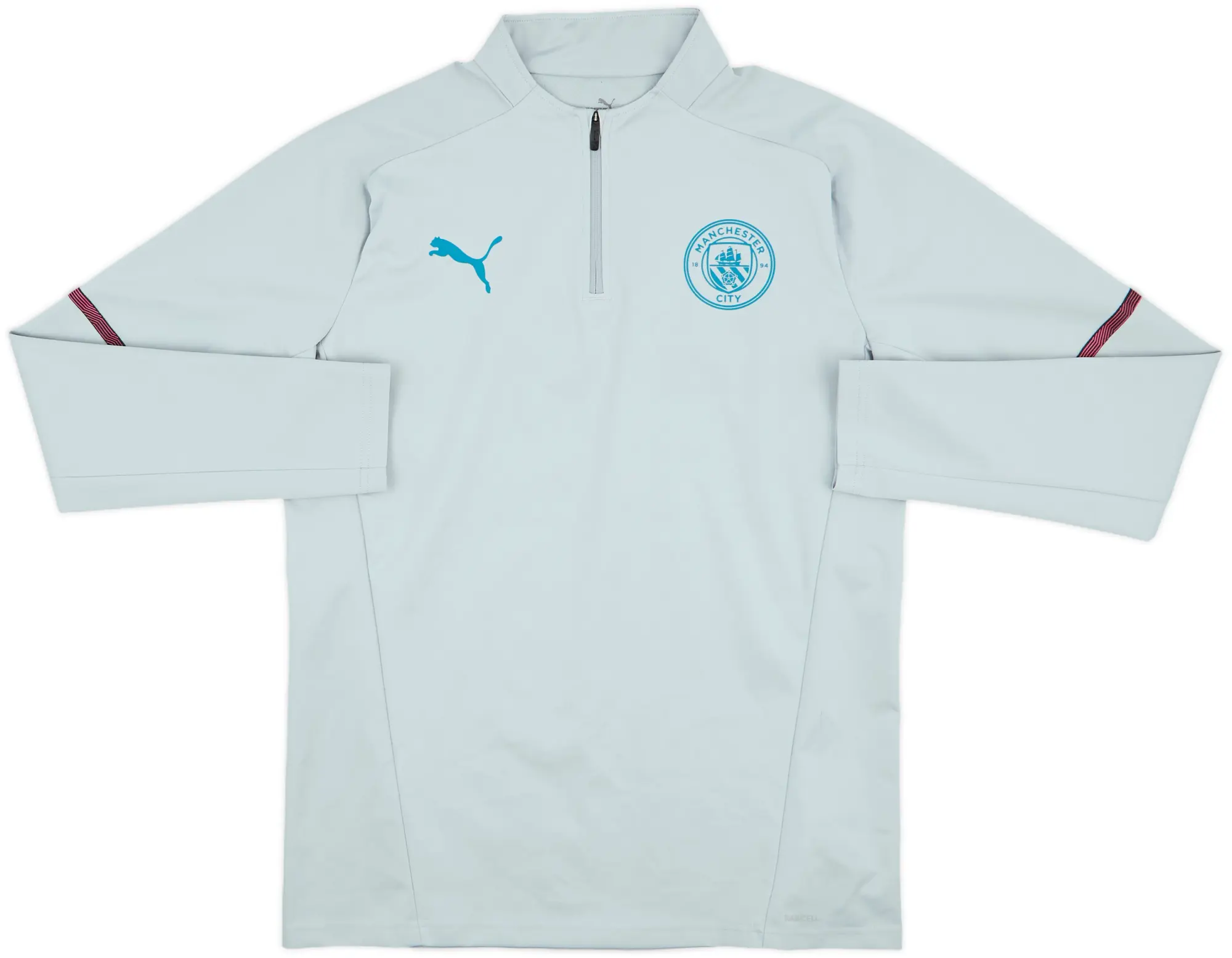 2021-22 Manchester City Puma 1/4 Zip Drill Top - 8/10 - (XL.Boys)
