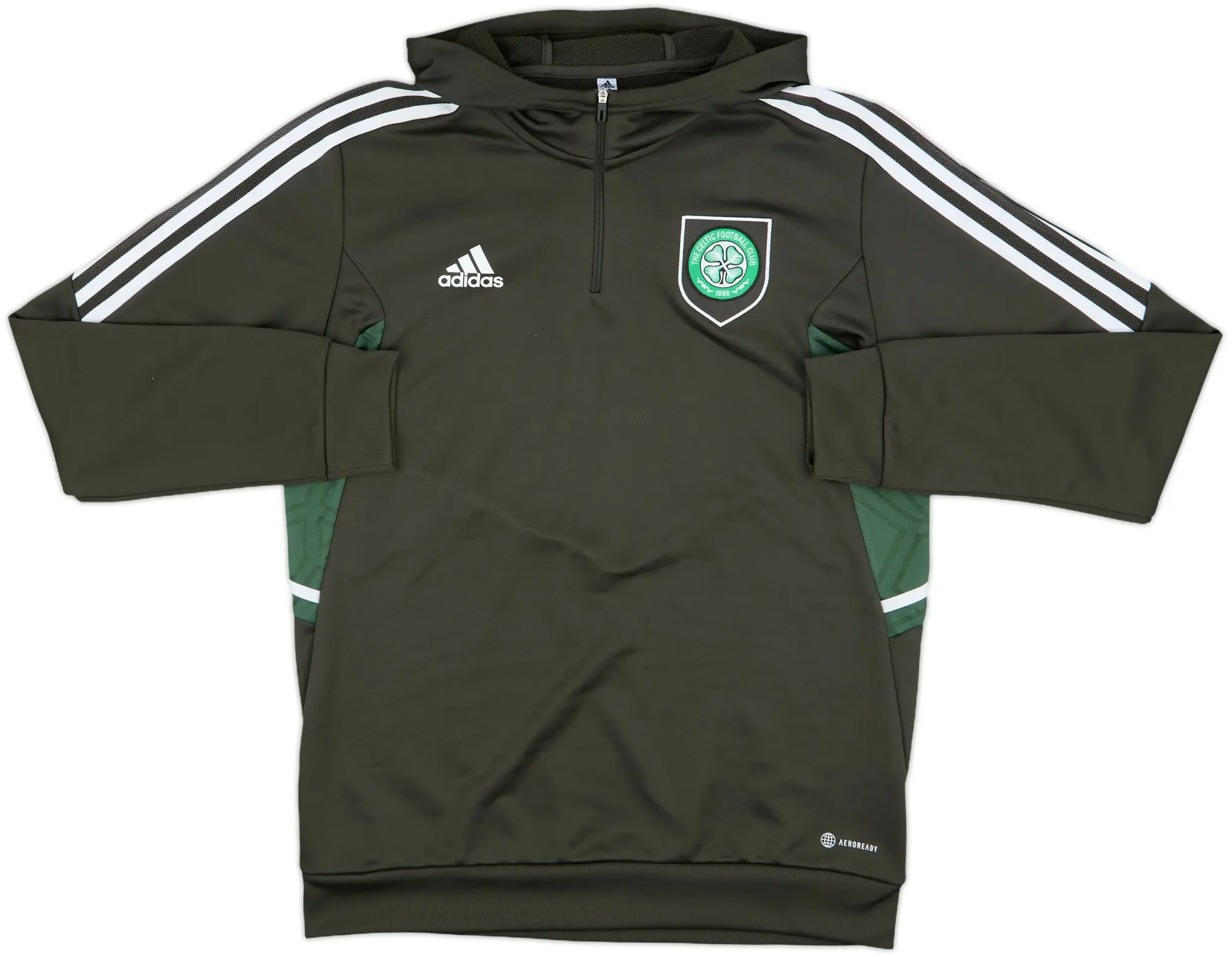 2022-23 Celtic adidas 1/4 Zip Hooded Drill Top - 7/10 - (L)