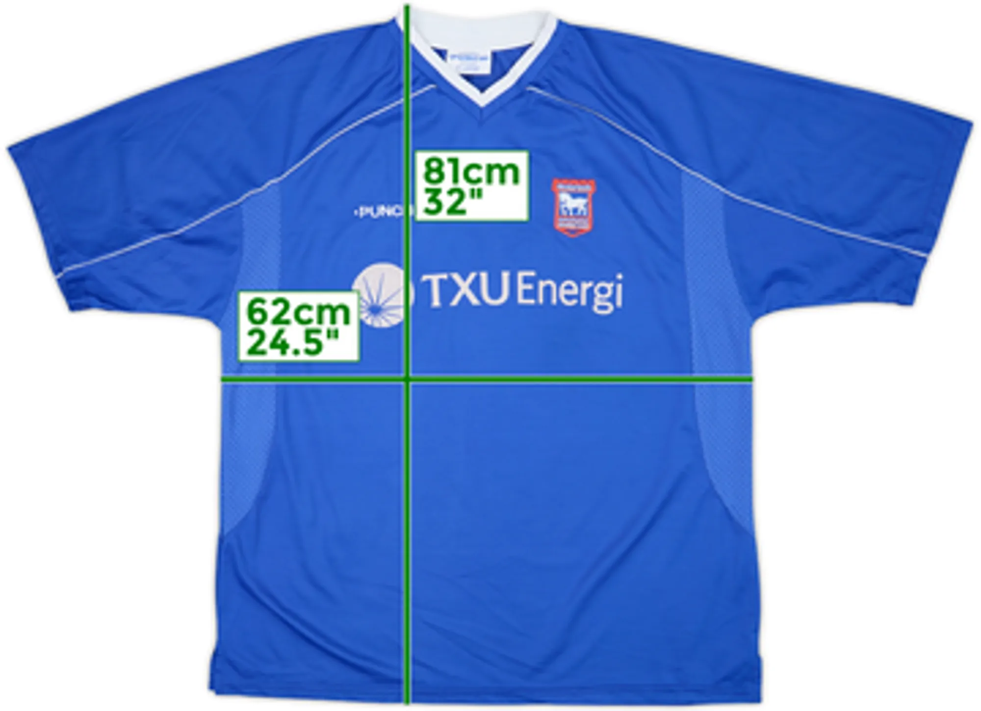 Home Ipswich Town Mens SS Home Shirt 2001/02