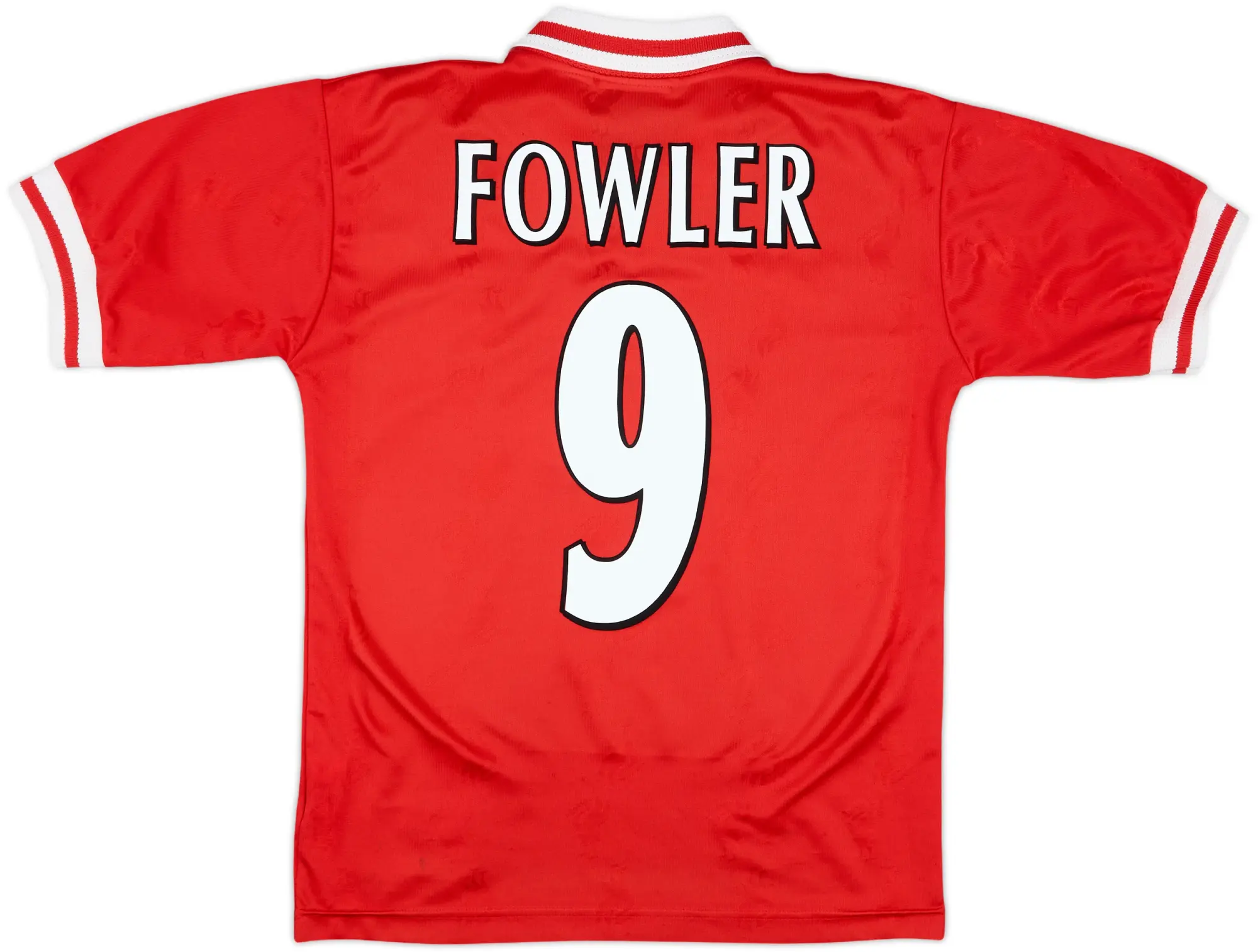 1996-98 Liverpool Home Shirt Fowler #9 - 9/10 - (Y)