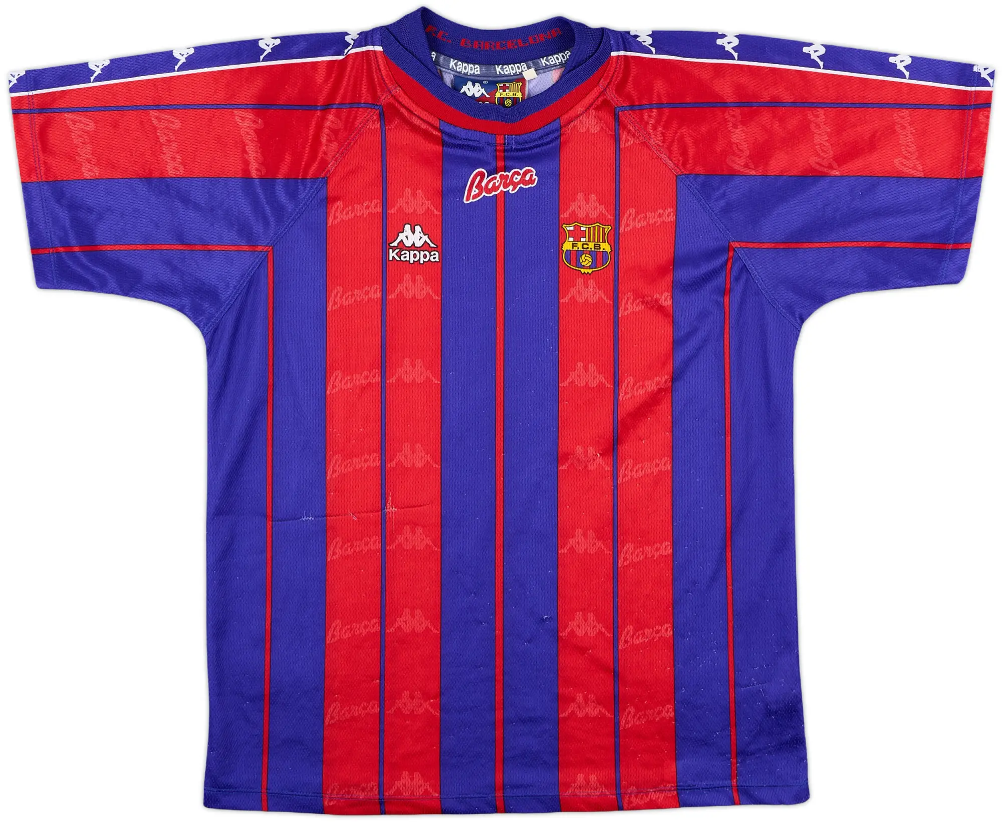 1997-98 Barcelona Home Shirt - 7/10 - (L.Boys)