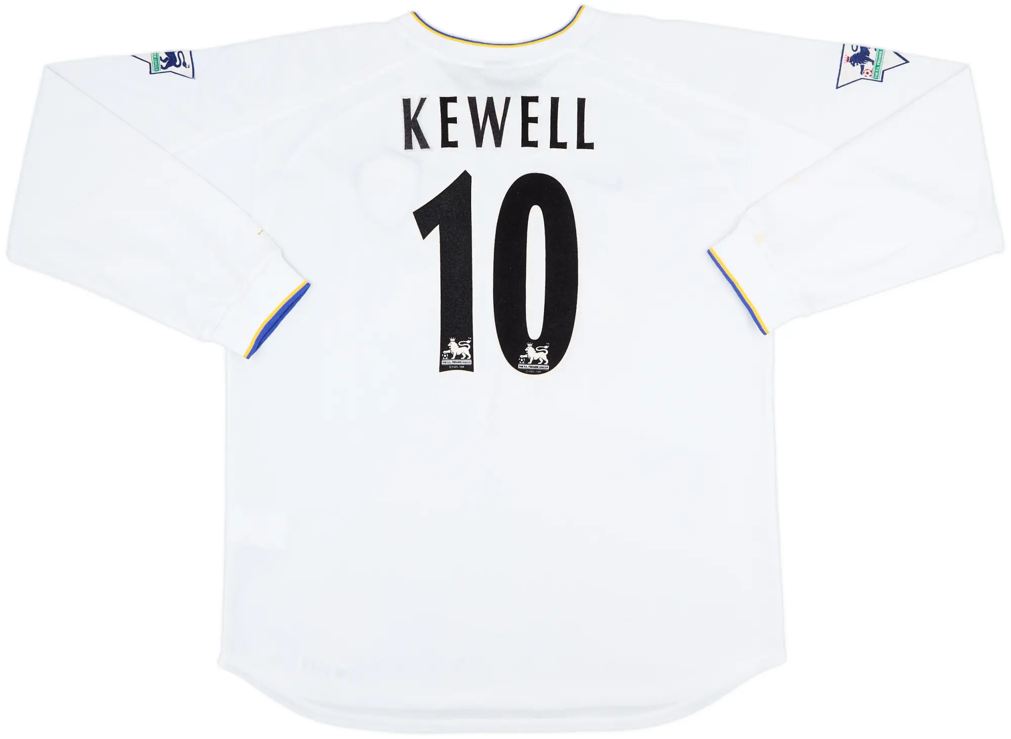 2000-02 Leeds United Home L/S Shirt Kewell #10 - 8/10 - (L)