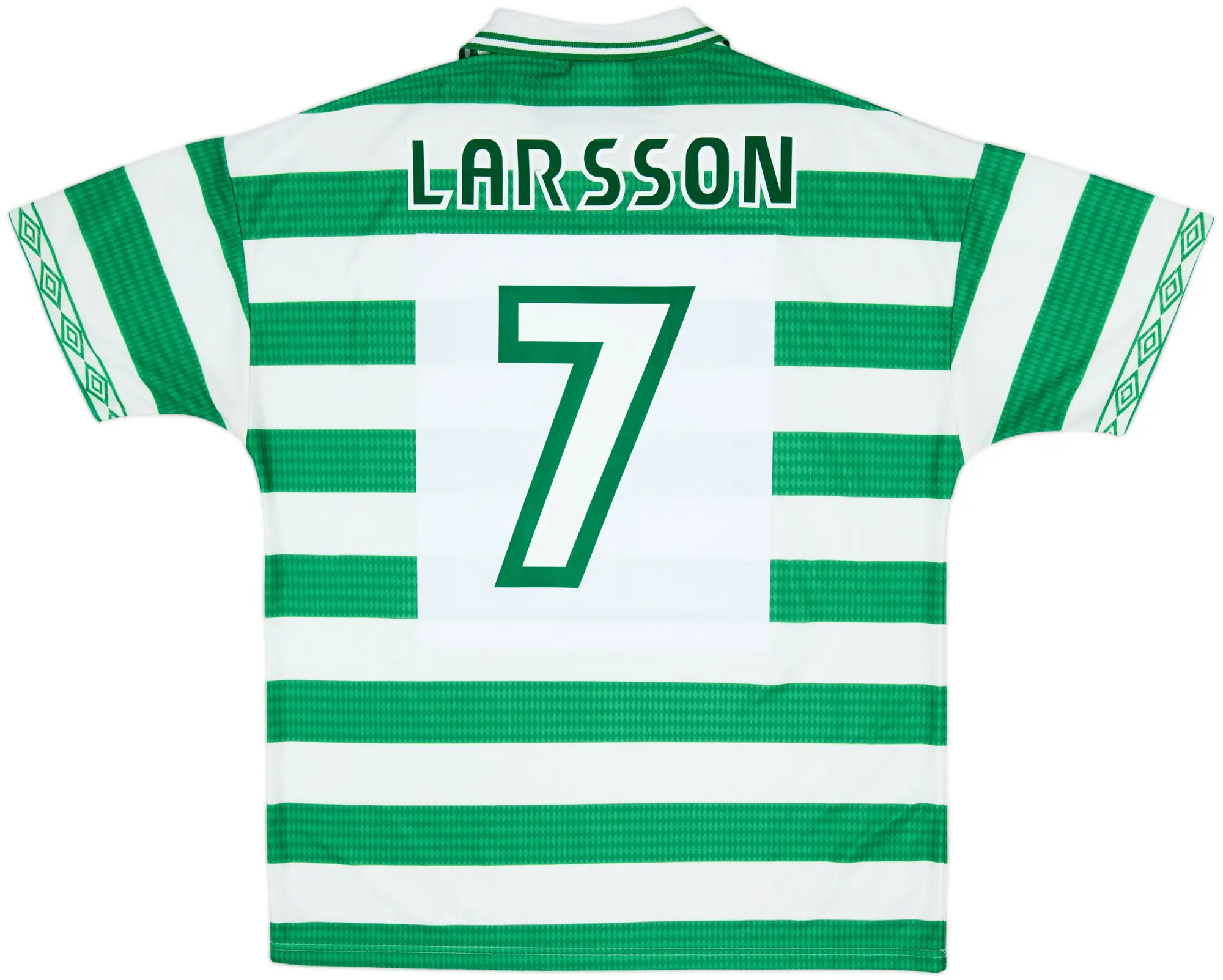 1997-99 Celtic Home Shirt Larsson #7 - 9/10 - (XL)