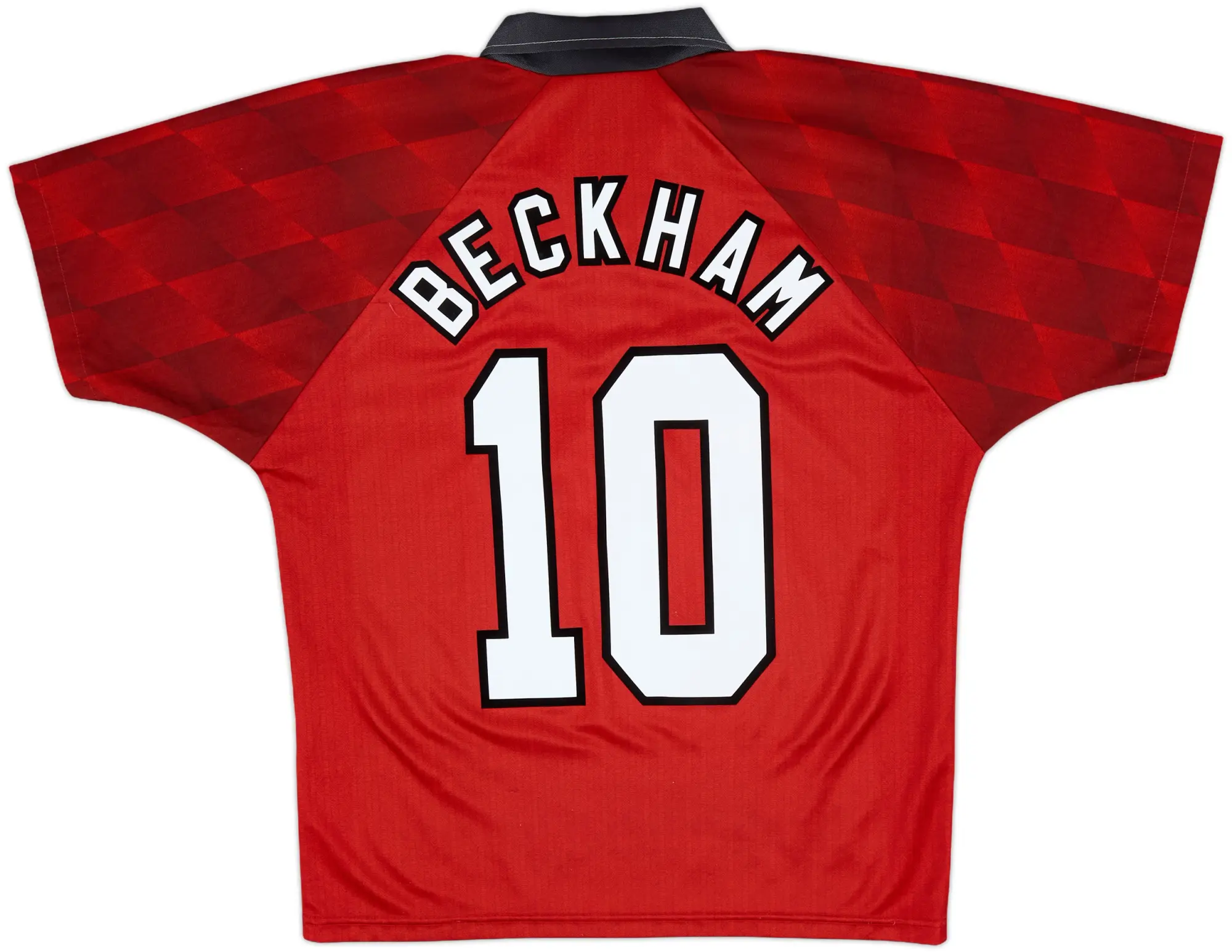 1996-98 Manchester United Home Shirt Beckham #10 - 9/10 - (Y)