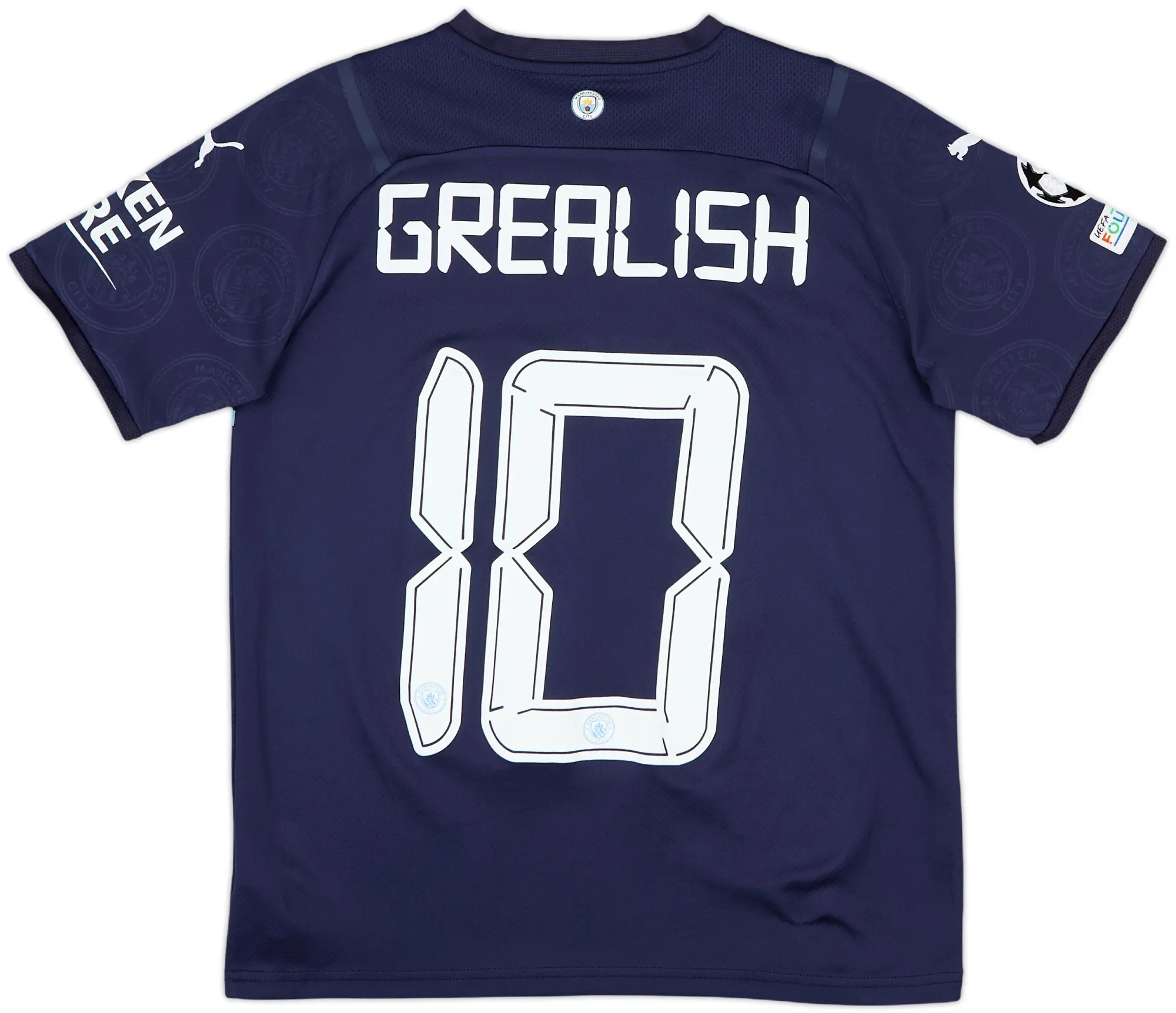 2021-22 Manchester City Third Shirt Grealish #10 - 9/10 - (L.Boys)