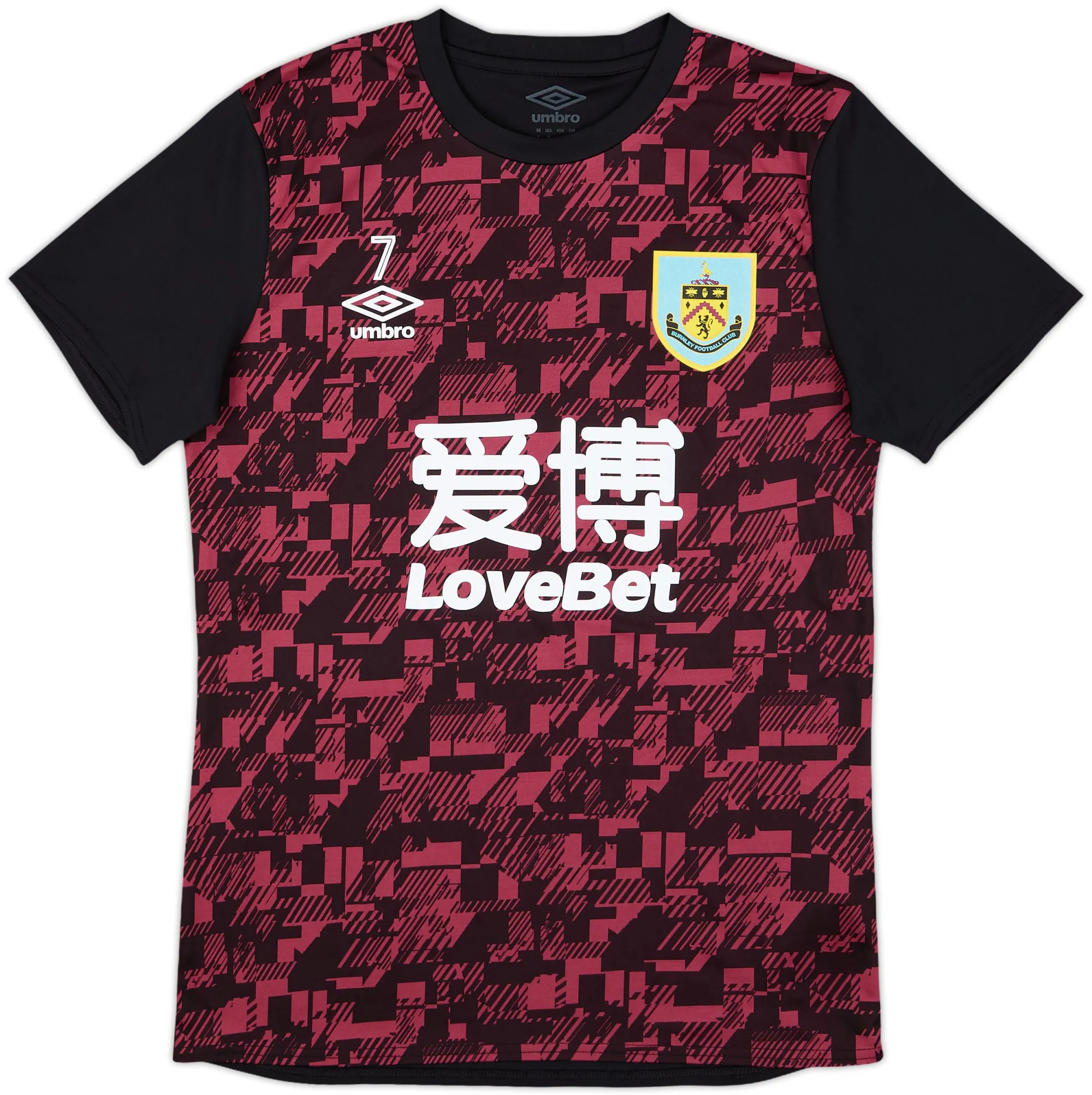 Umbro Burnley Mens SS Player Issue Home Shirt 2019/20