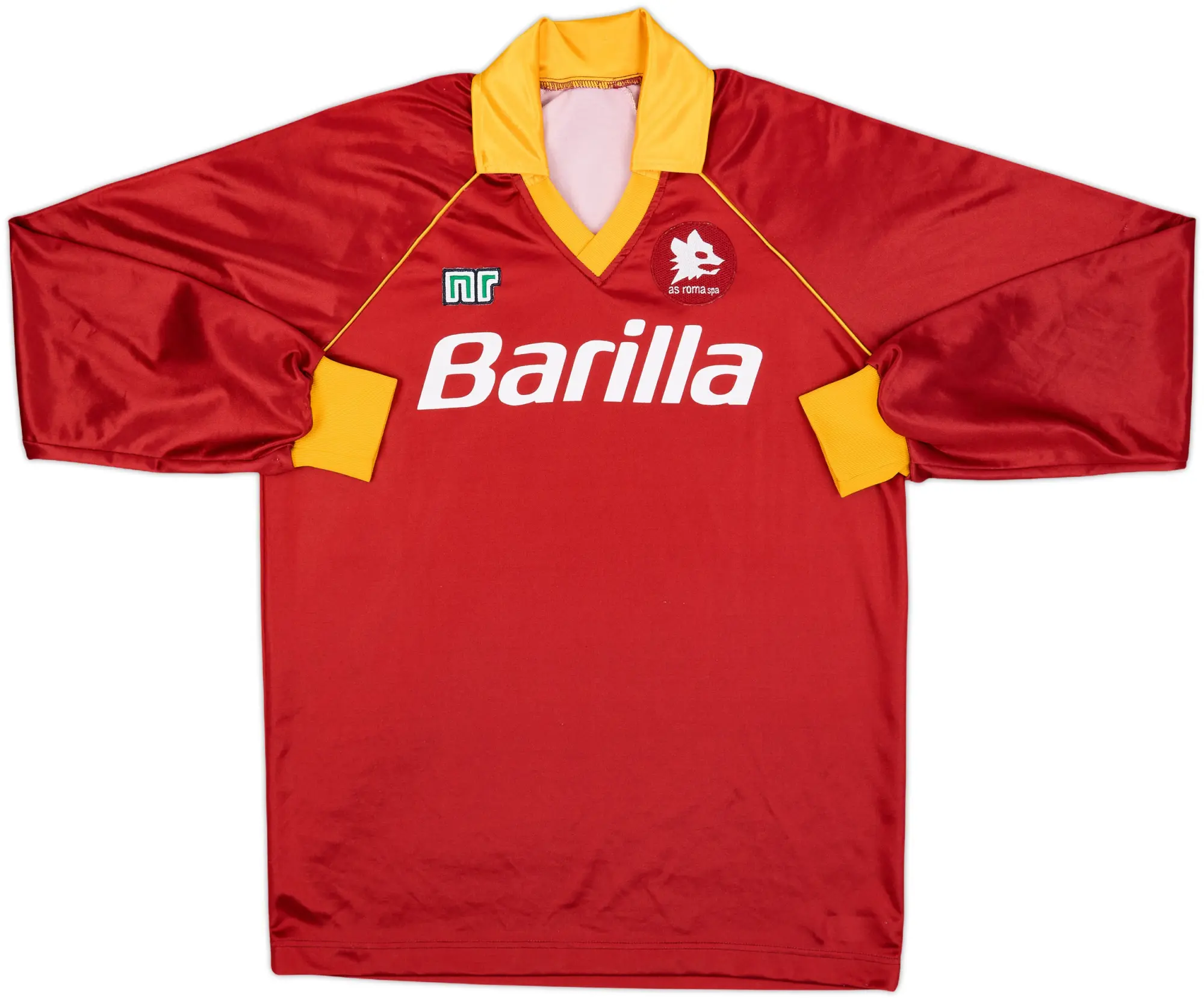1990-91 Roma Home L/S Shirt - 5/10 - (XL)