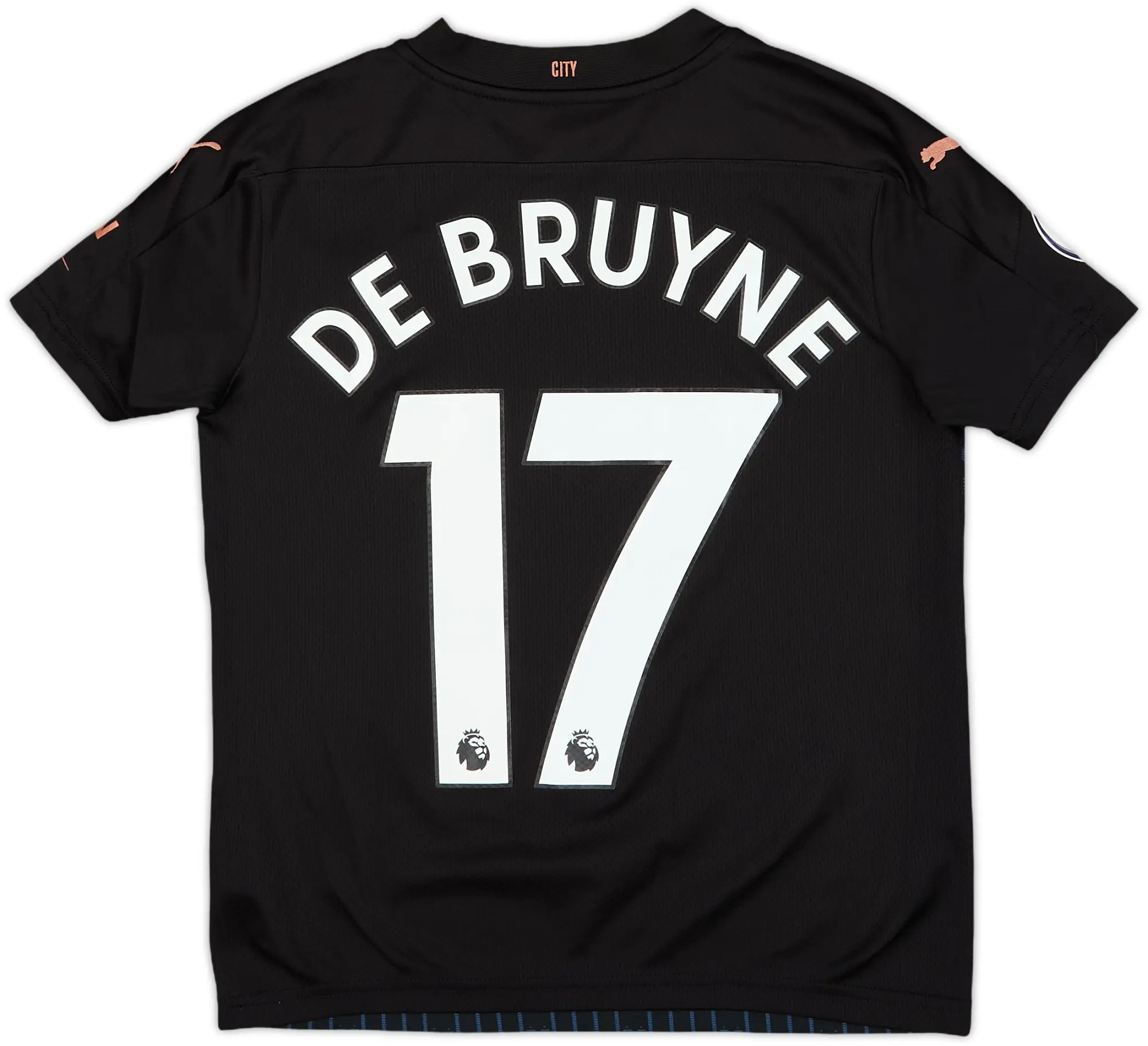 2020-21 Manchester City Away Shirt De Bruyne #17 - 10/10 - (M.Boys)