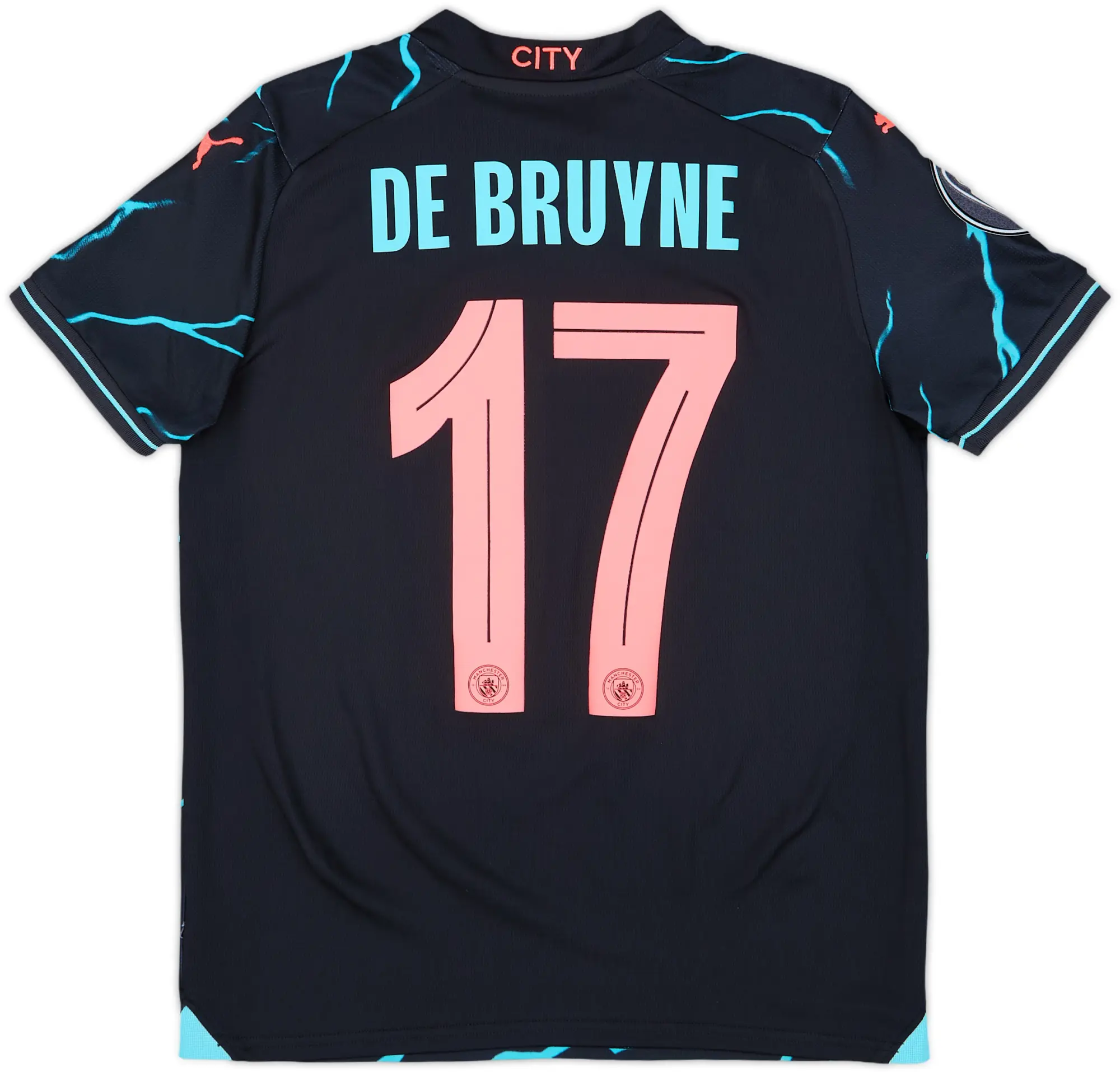 2023-24 Manchester City Third Shirt De Bruyne #17 - 10/10 - (L.Boys)