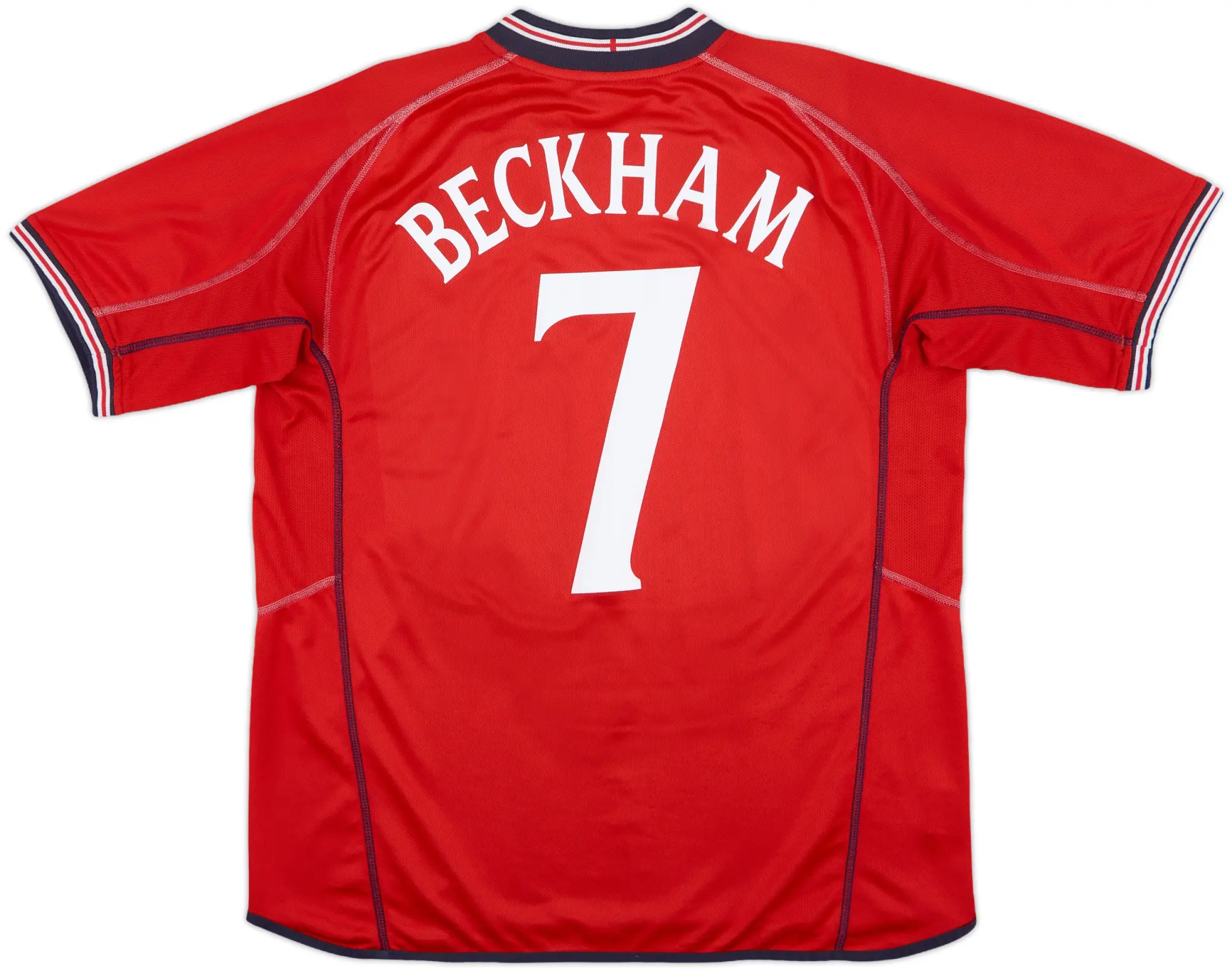 2002-04 England Away Shirt Beckham #7 - 6/10 - (XL)