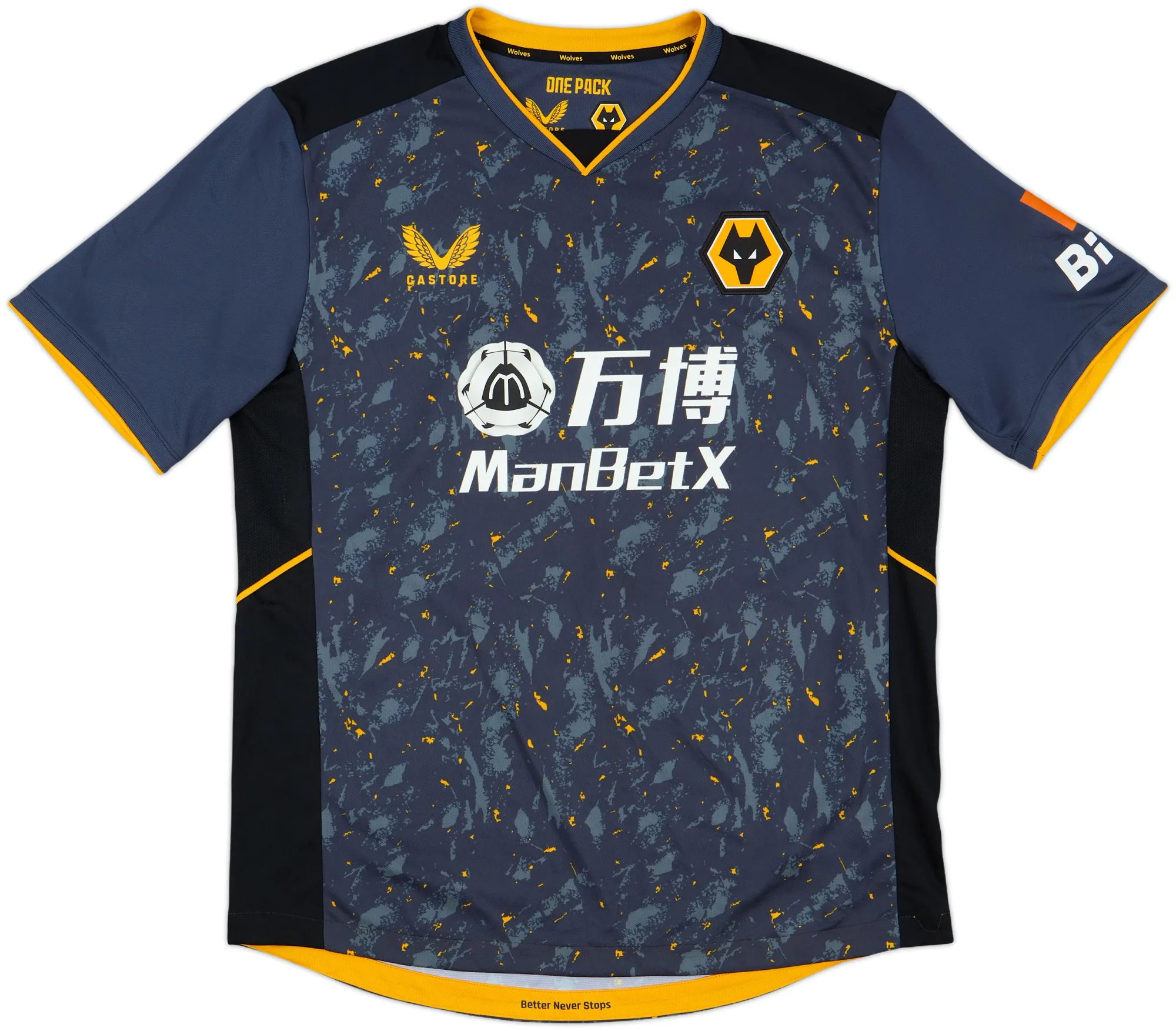 Castore Wolverhampton Wanderers Mens SS Away Shirt 2021/22
