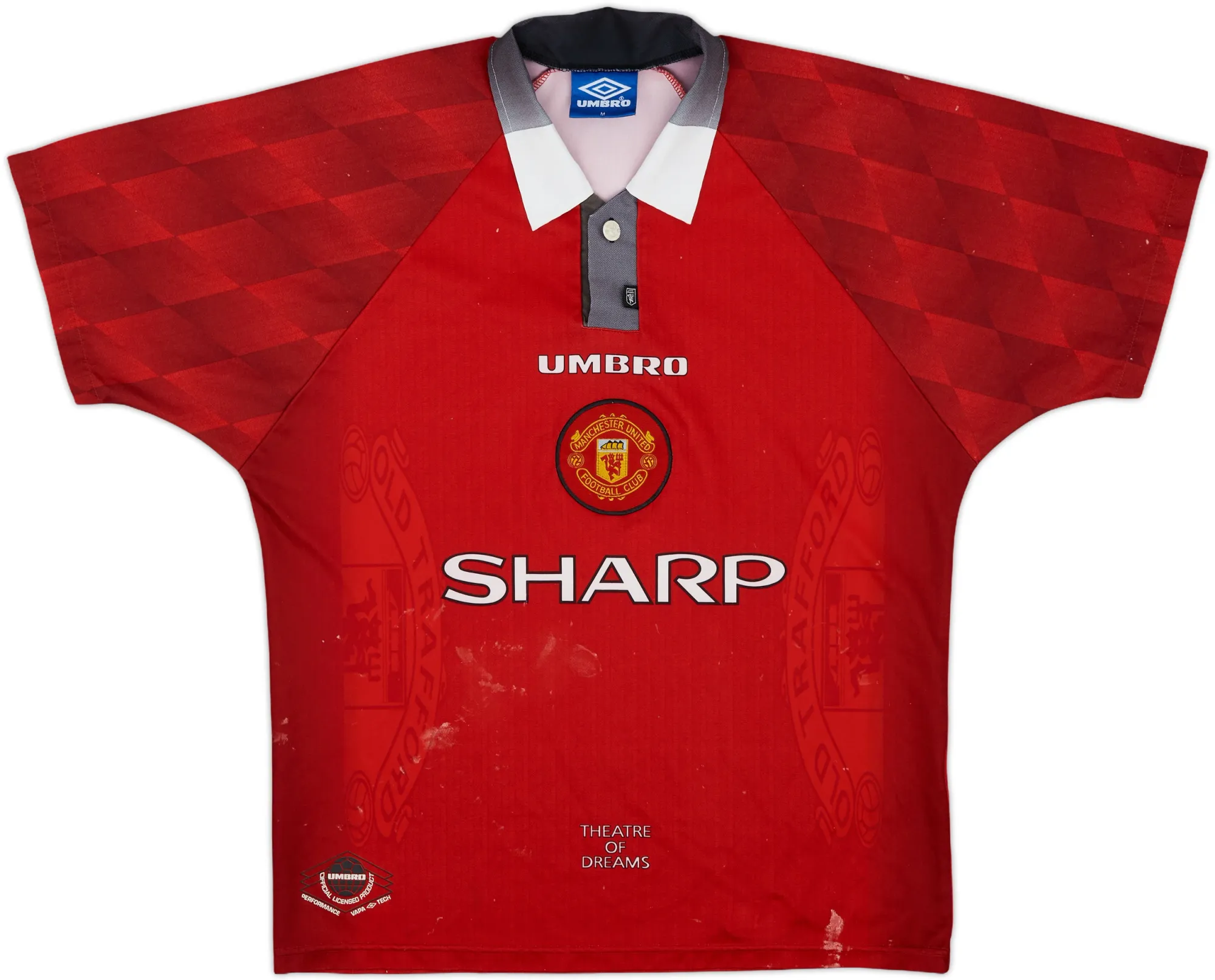 Umbro Manchester United Mens SS Home Shirt 1996/98