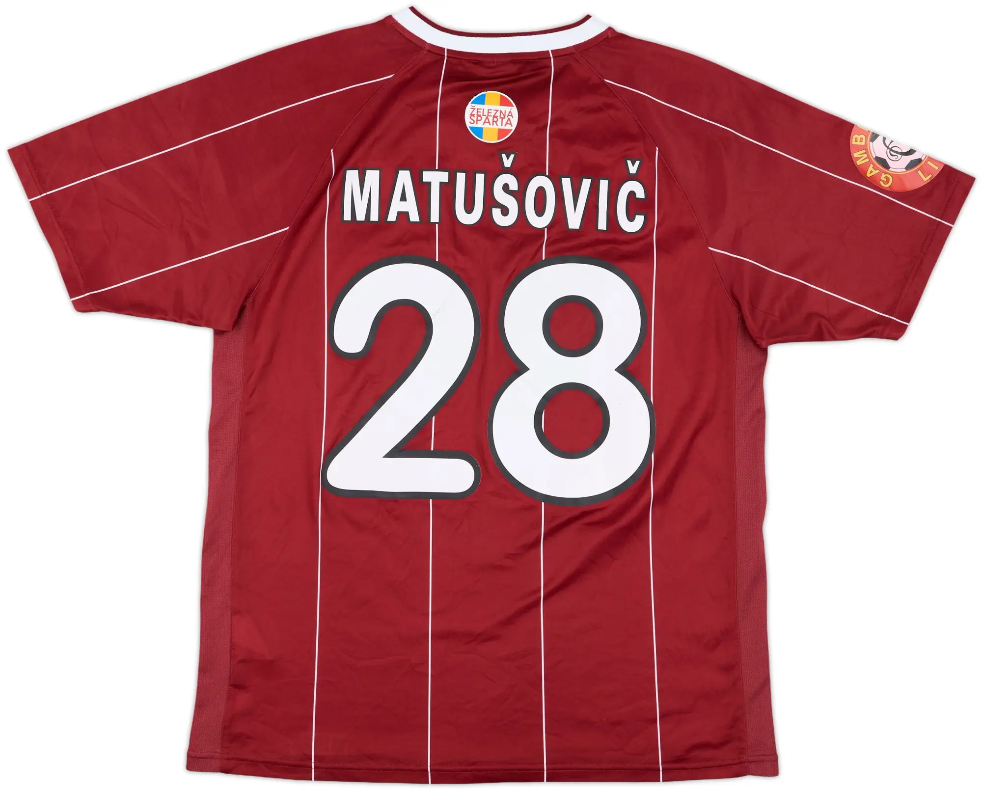 2007-08 Sparta Prague Home Shirt Matusovic #28 - 6/10 - (M)