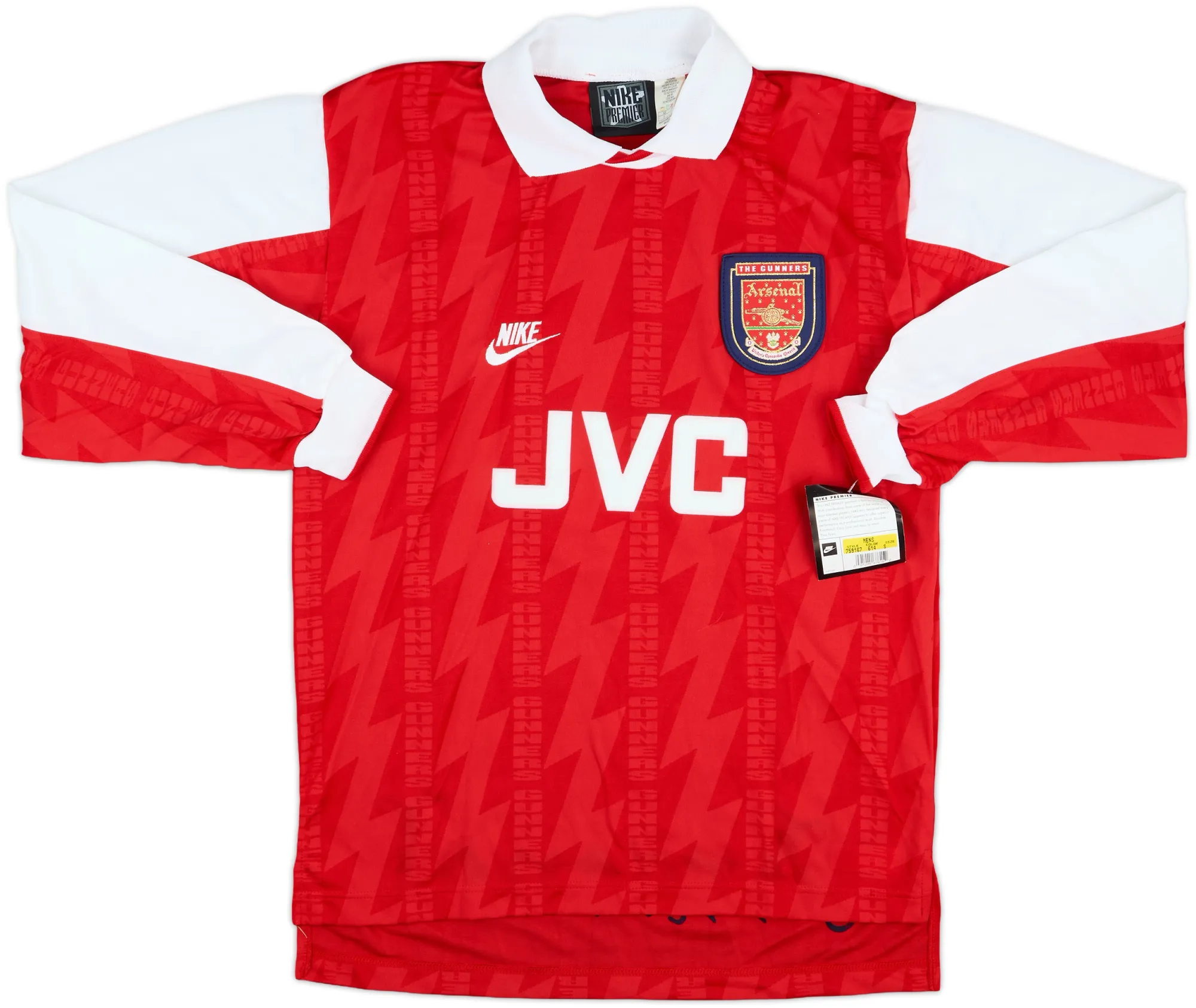 Nike Arsenal Mens LS Player Issue Home Shirt 1994/96
