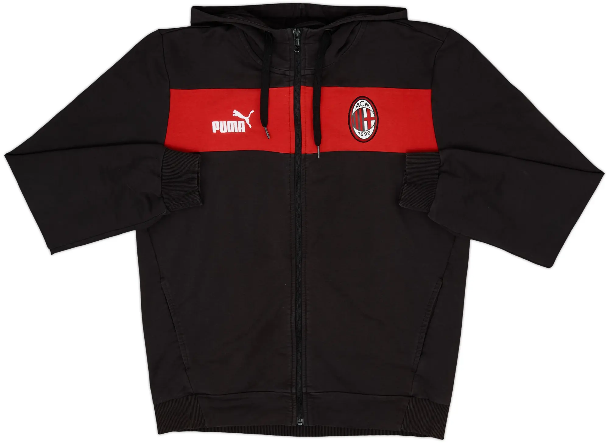 2022-23 AC Milan Puma Hooded Sweat Top - 8/10 - (M)