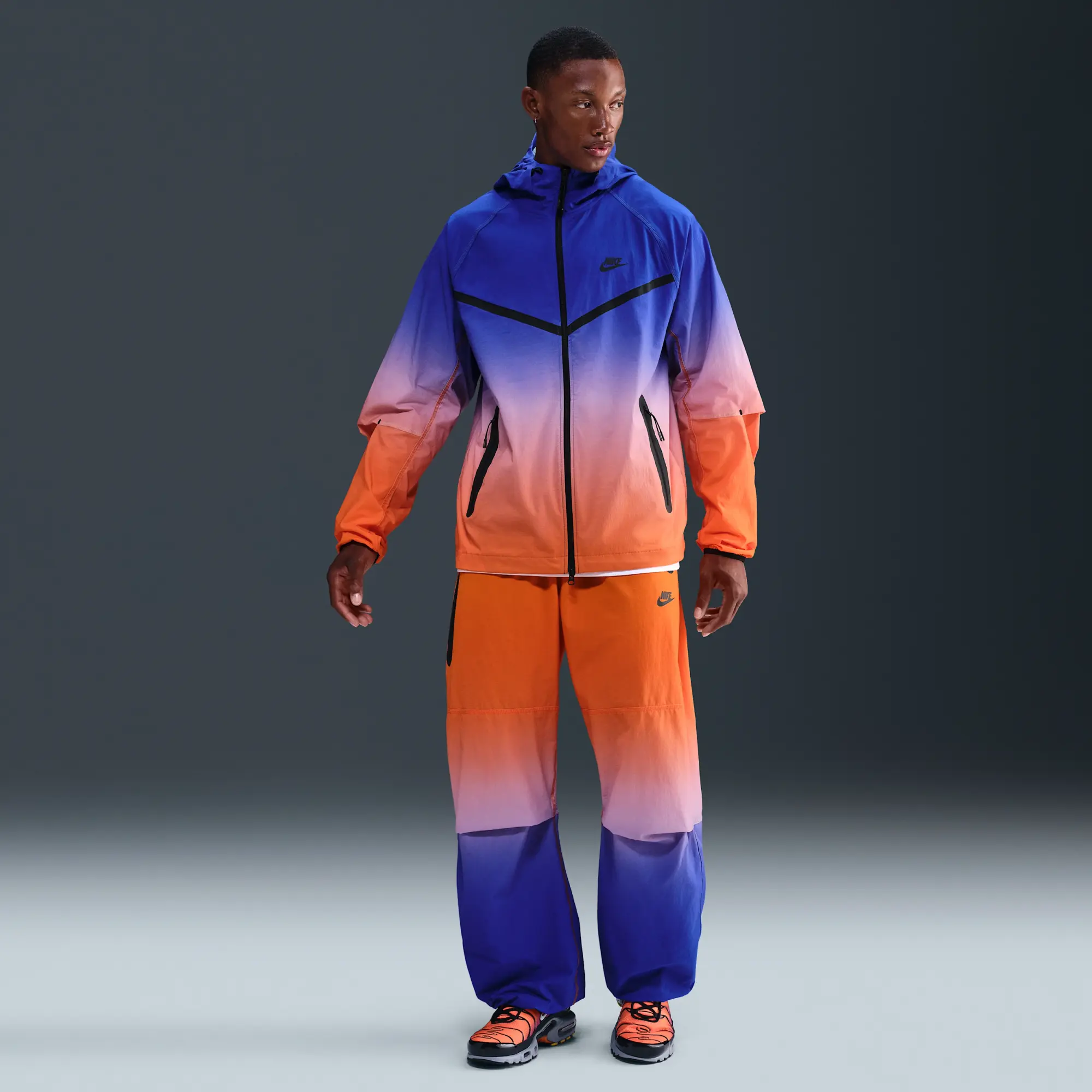 Nike Tech Men's Woven Trousers - Blue - Nylon/Elastane
