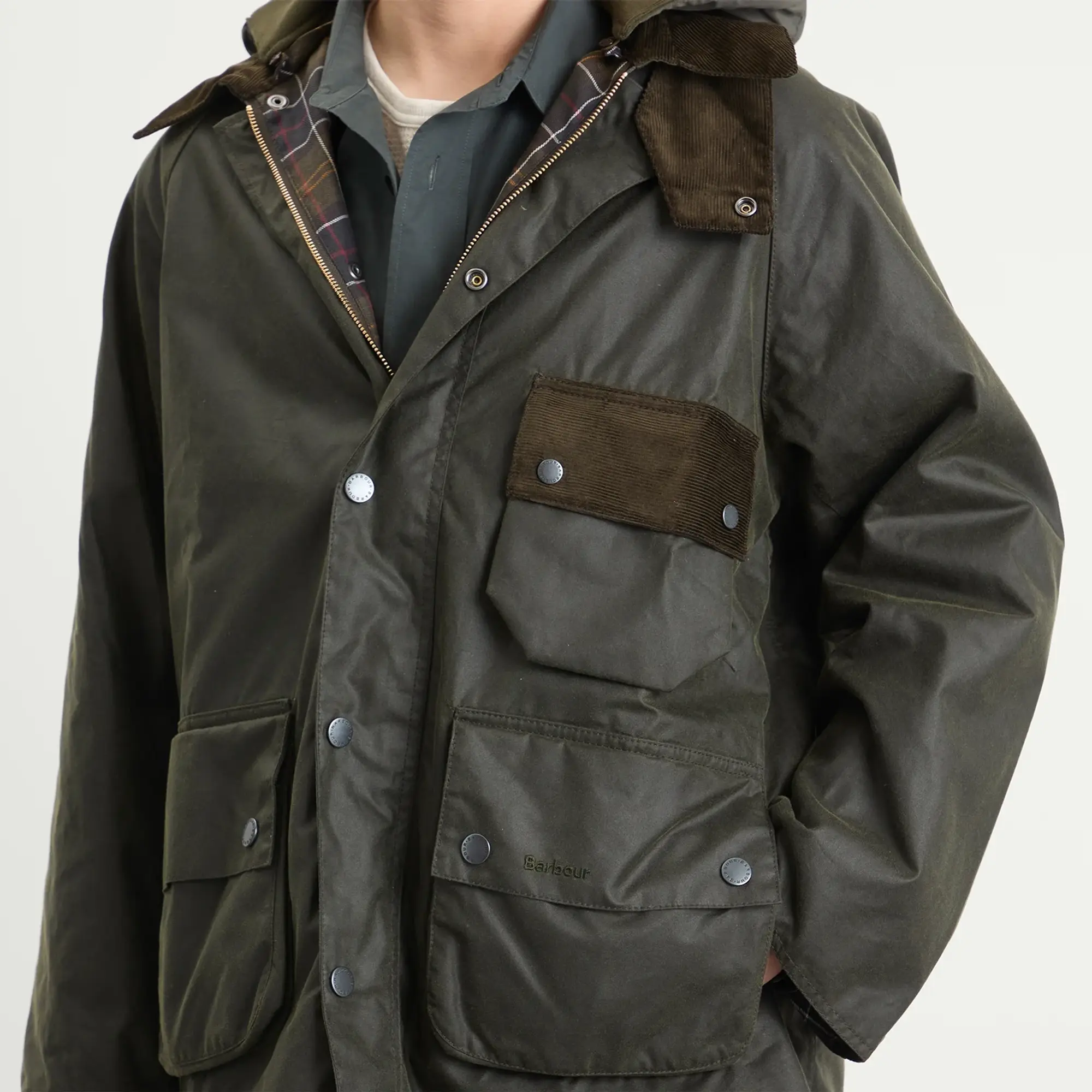 Barbour Men's Barbour Men's Heritage + Modified Solway Wax Jacket Olive