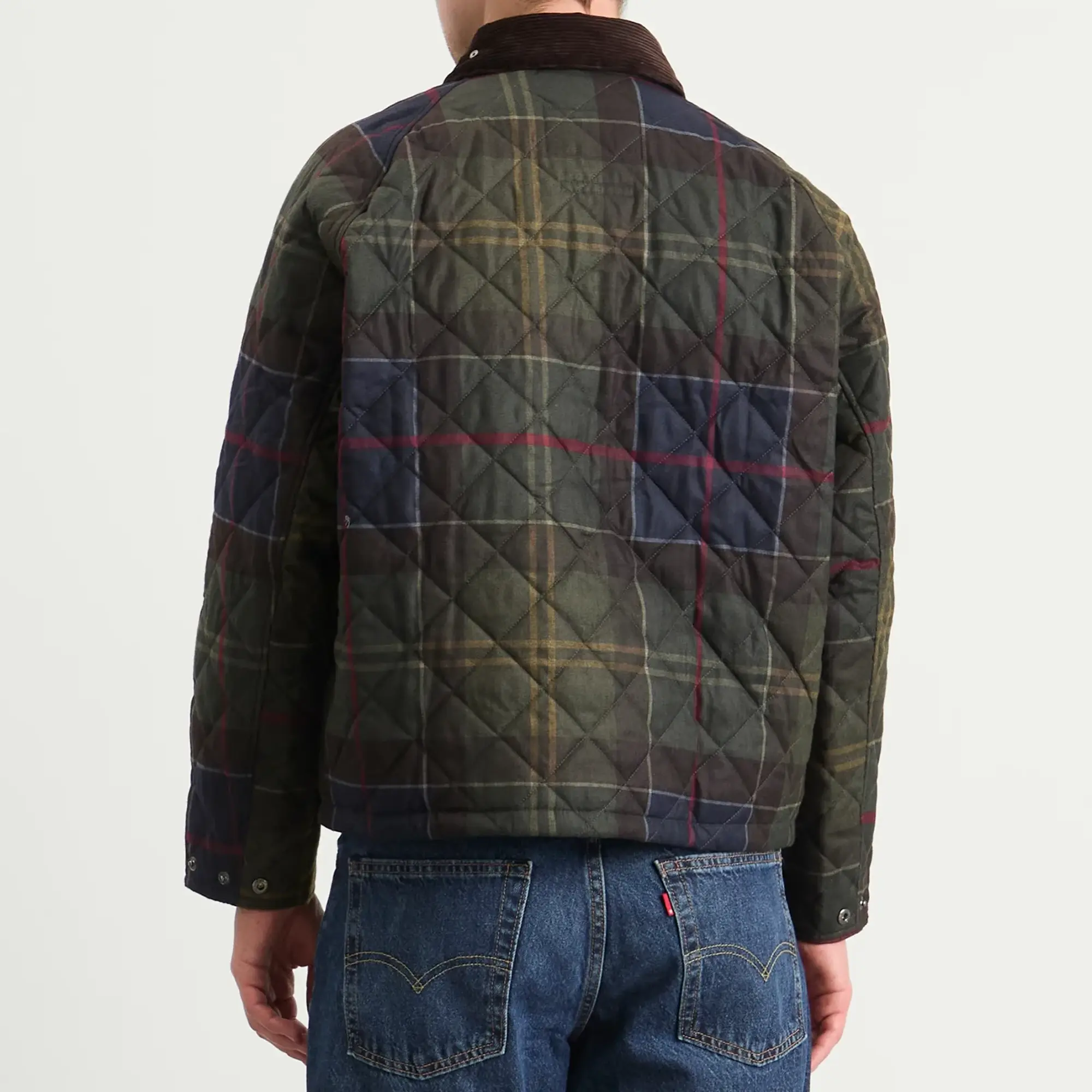 Barbour Men's Barbour Men's Tartan Transport Quilted Jacket Classic Tartan
