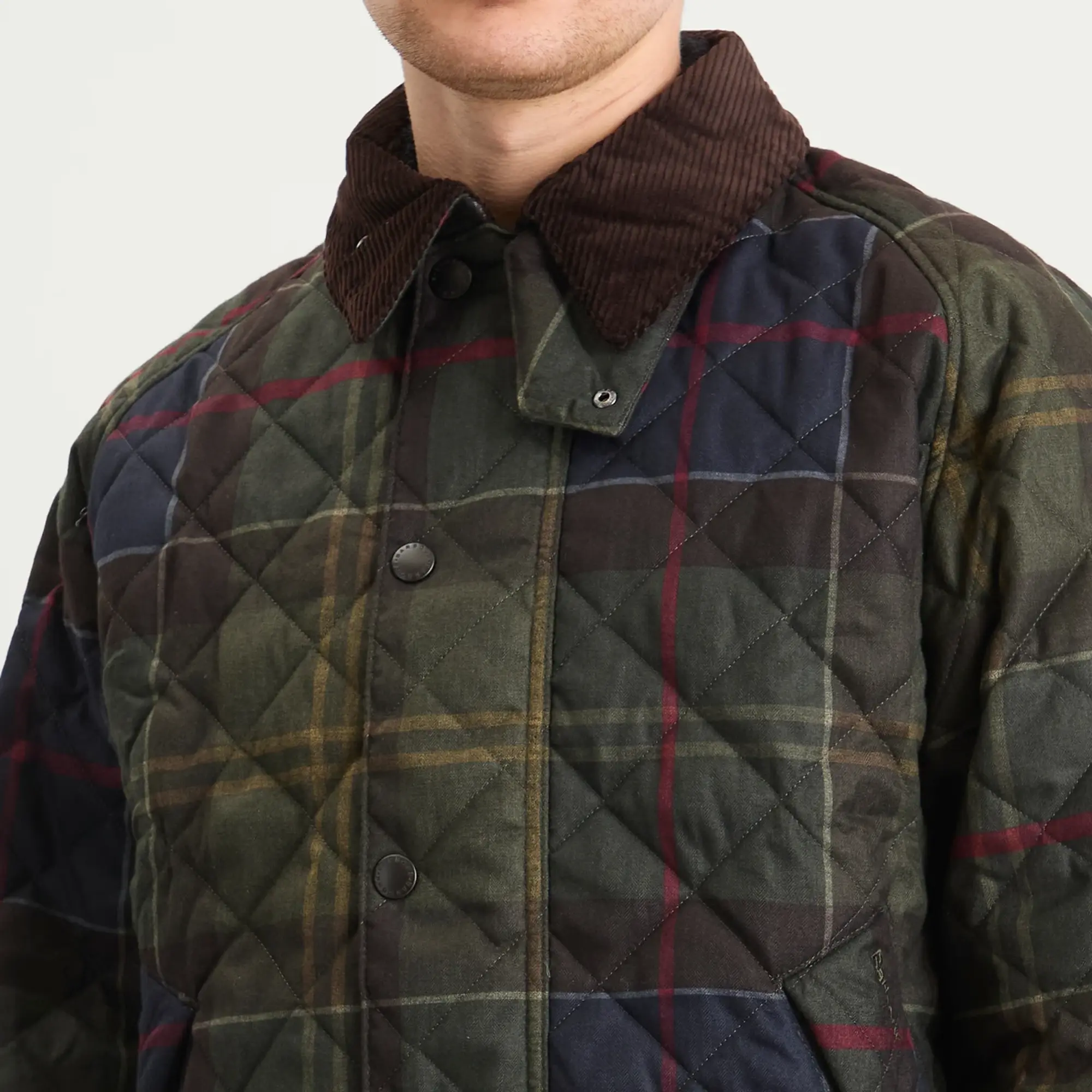 Barbour Men's Barbour Men's Tartan Transport Quilted Jacket Classic Tartan