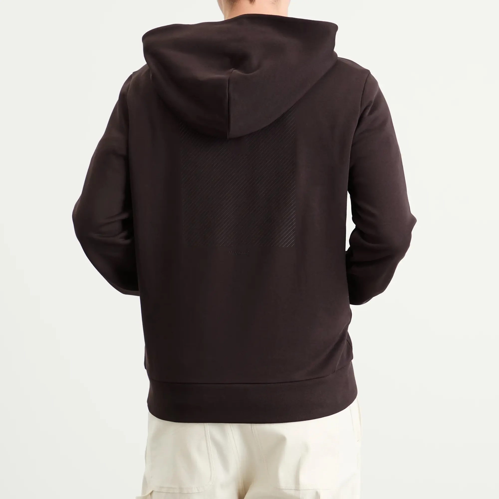 Moncler Men's Washed Hoodie Brown