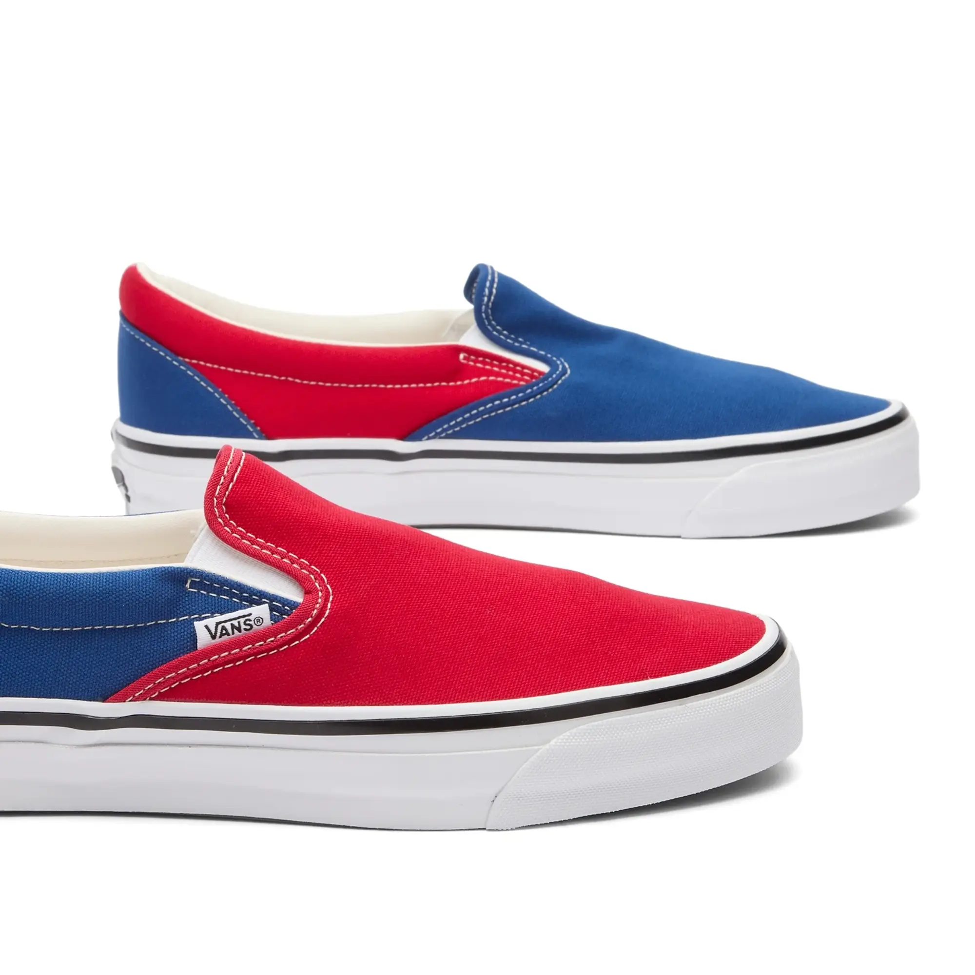 Vans Men's x Engineered Garments OTW Classic Slip-On 98 Sneaker Red/Navy