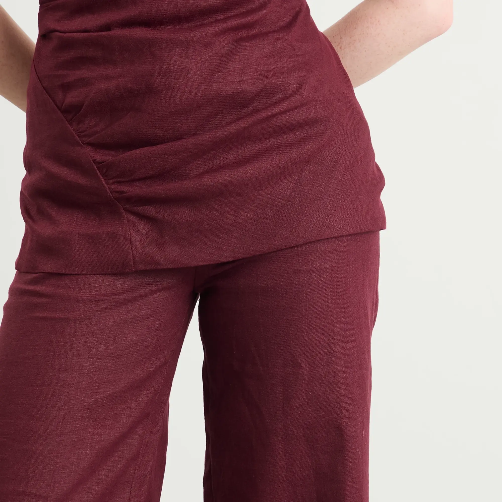 Faithfull The Brand Women's Syna Straight Pants Bordeaux