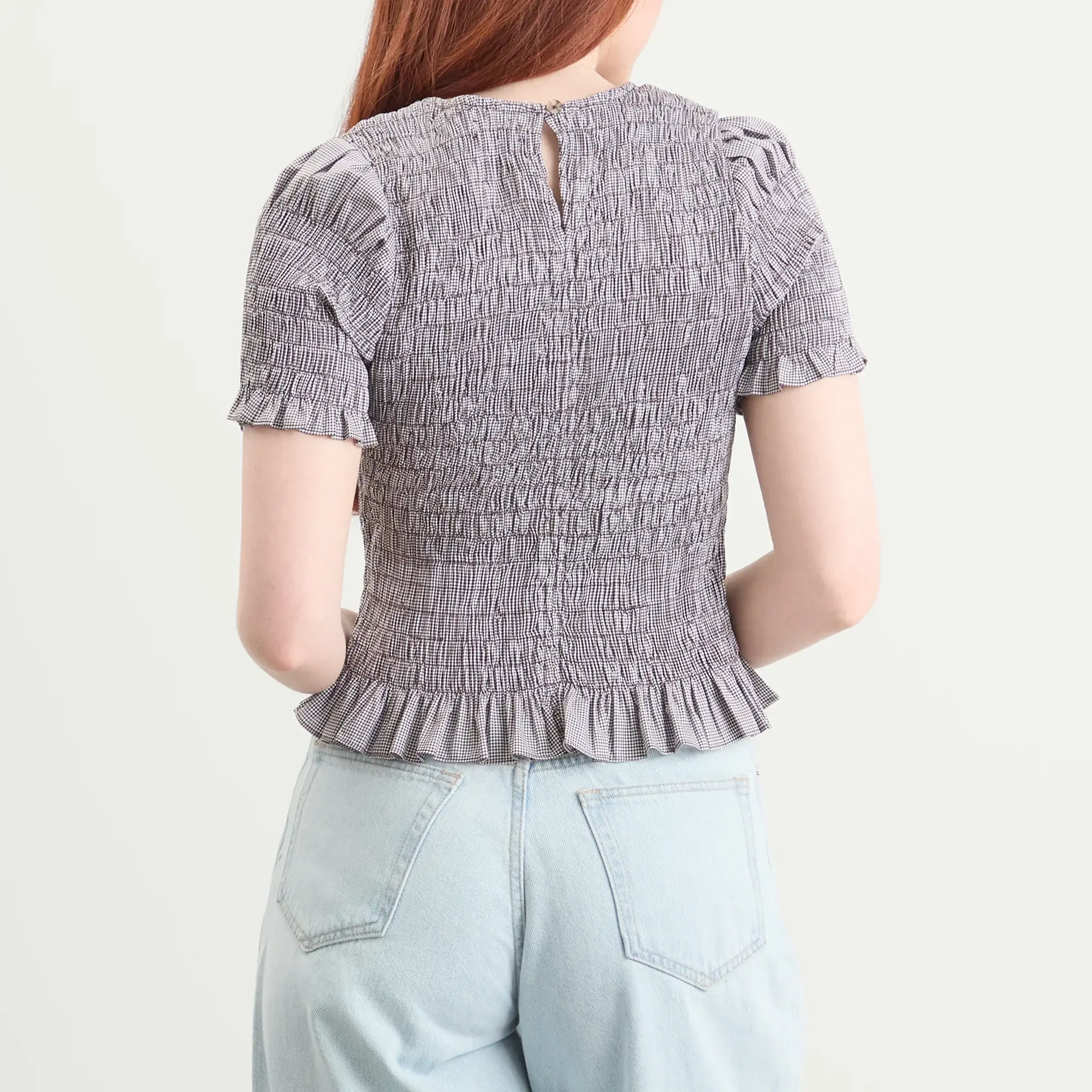 Faithfull The Brand Women's Edda Gingham Top Hanne Gingham Espresso