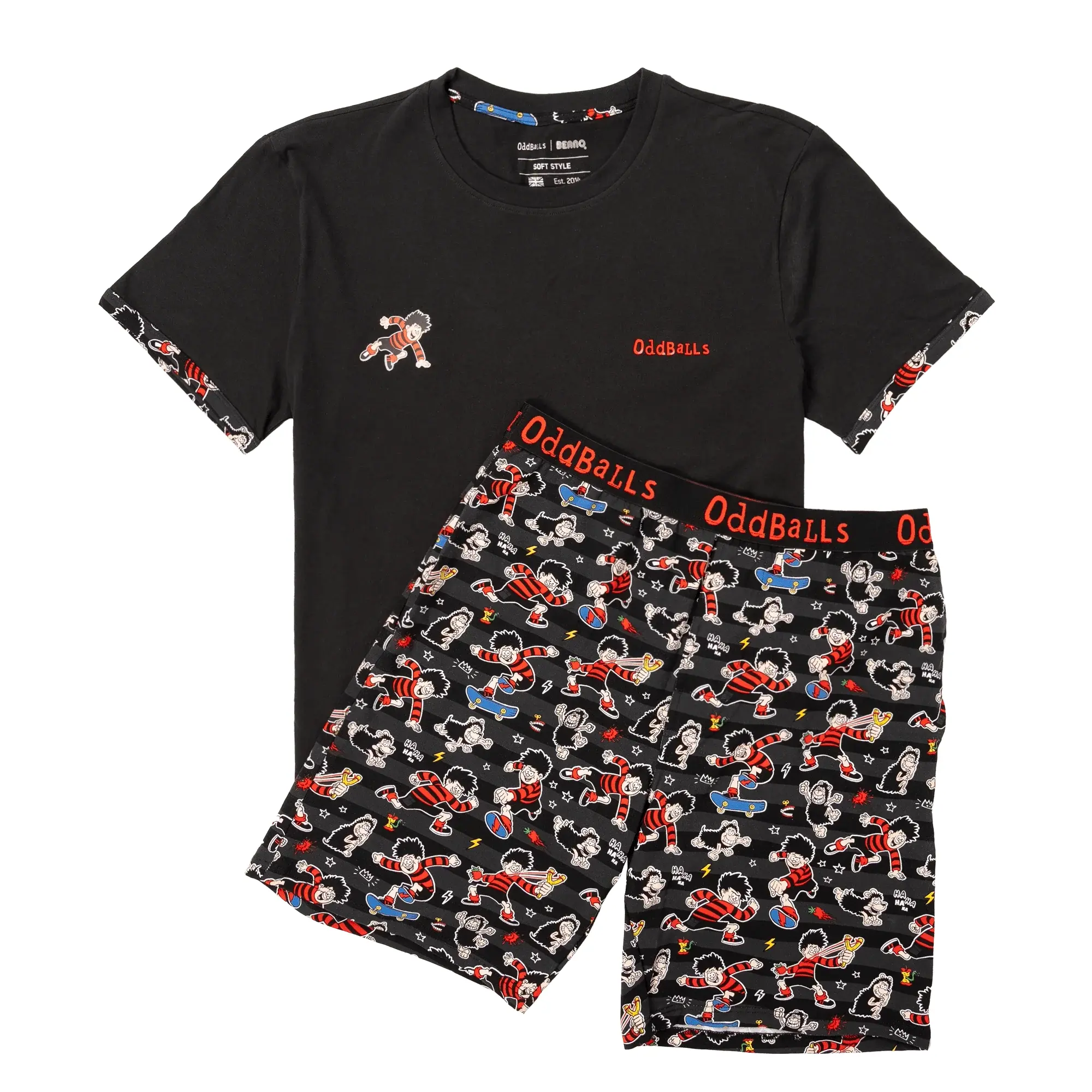 Mens Pyjamas - Dennis & Gnasher - Shorts & T-Shirt