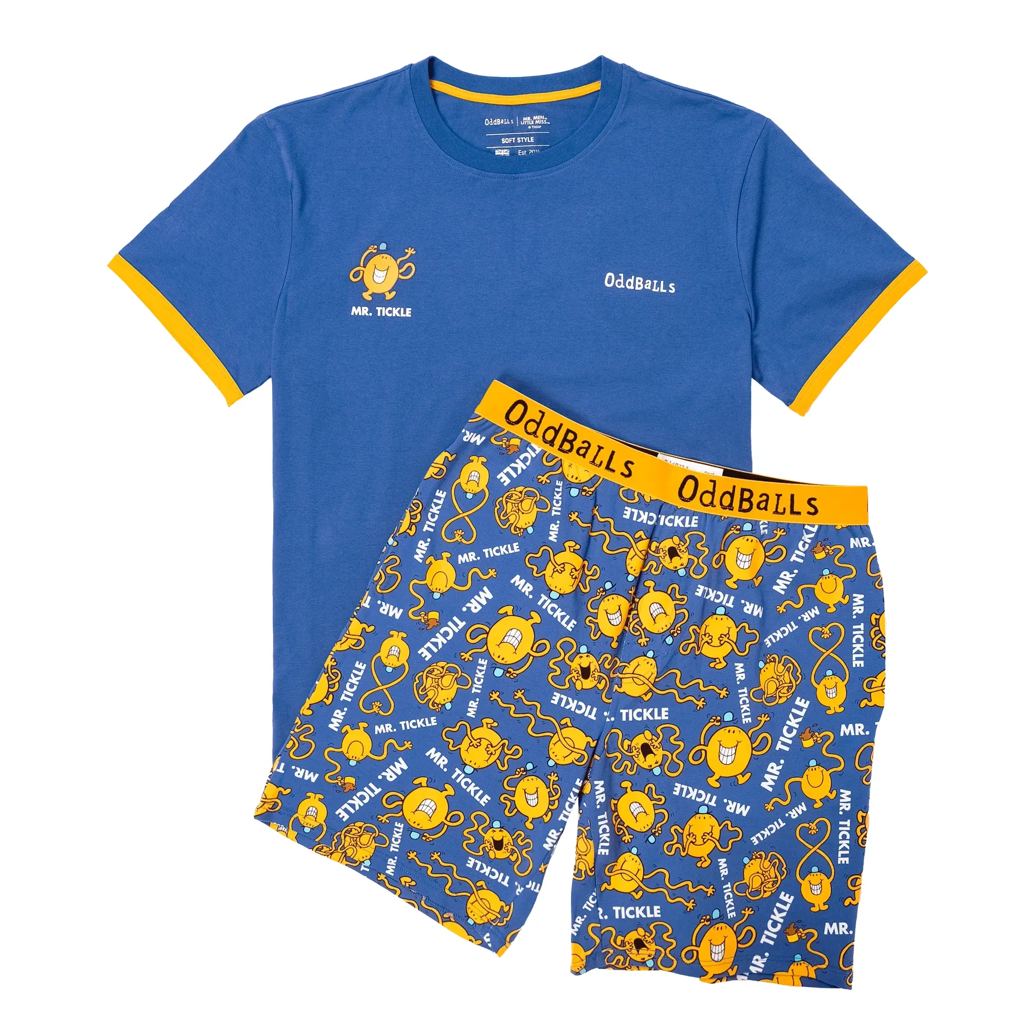 Mens Pyjamas - Mr Tickle - Shorts & T-Shirt