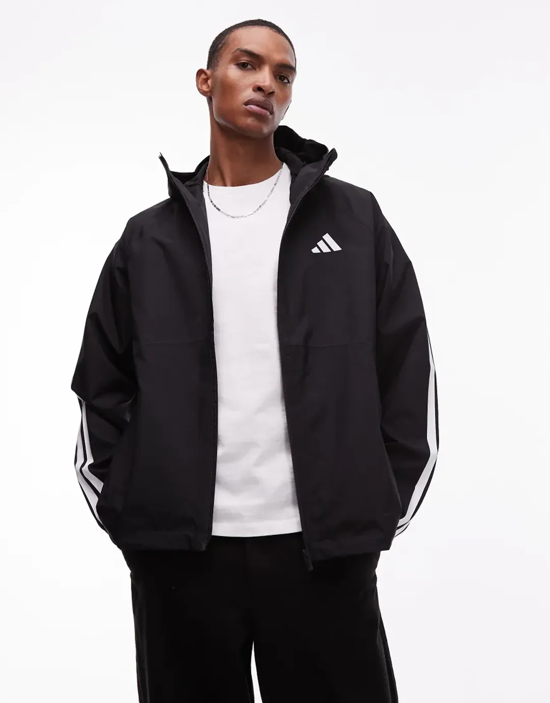 Adidas Essentials Climaproof 3 Stripes Jacket | JM1056 | FOOTY.COM