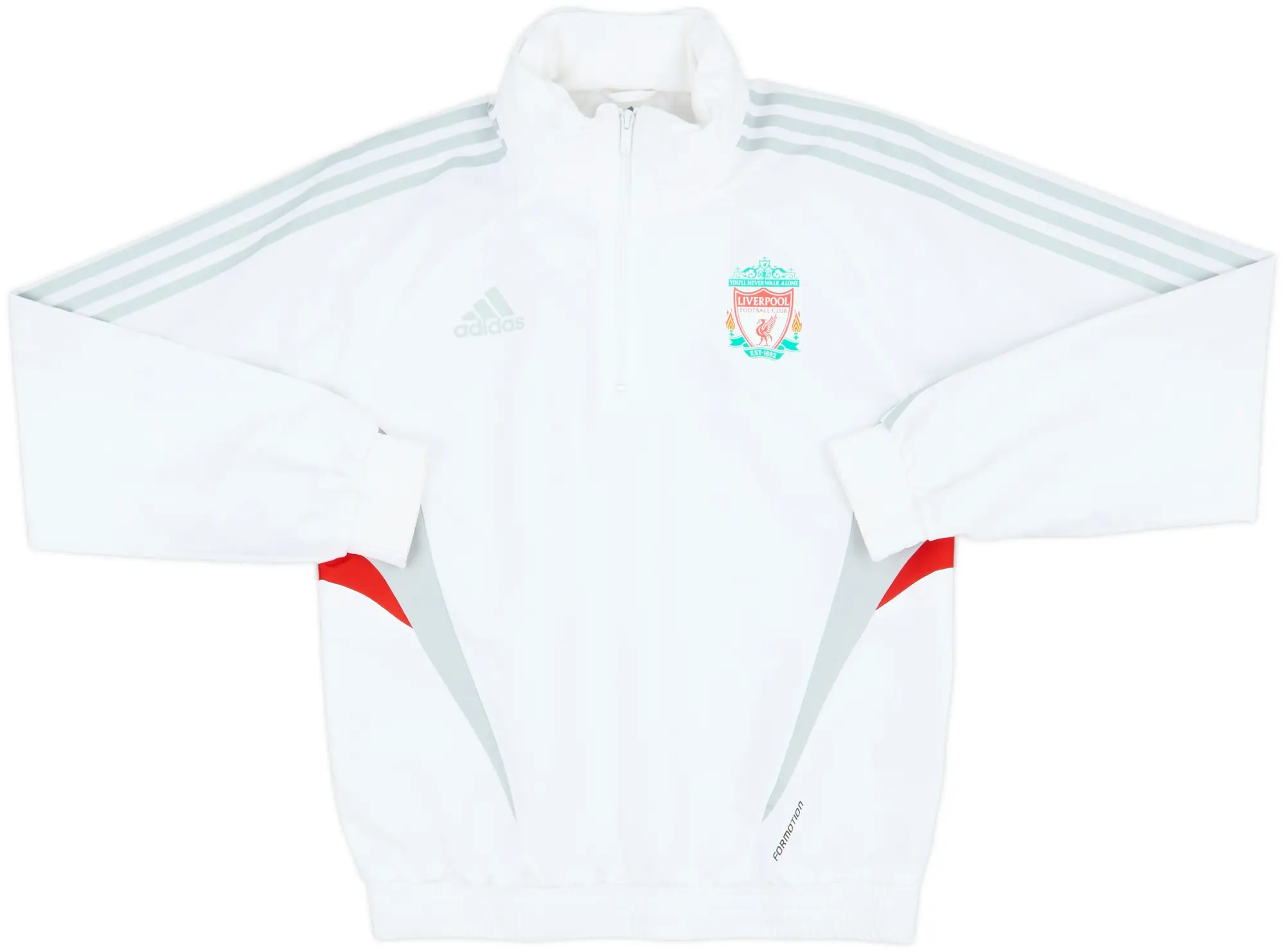 2008-09 Liverpool adidas Hooded 1/4 Zip Training Top - 10/10 - (S)