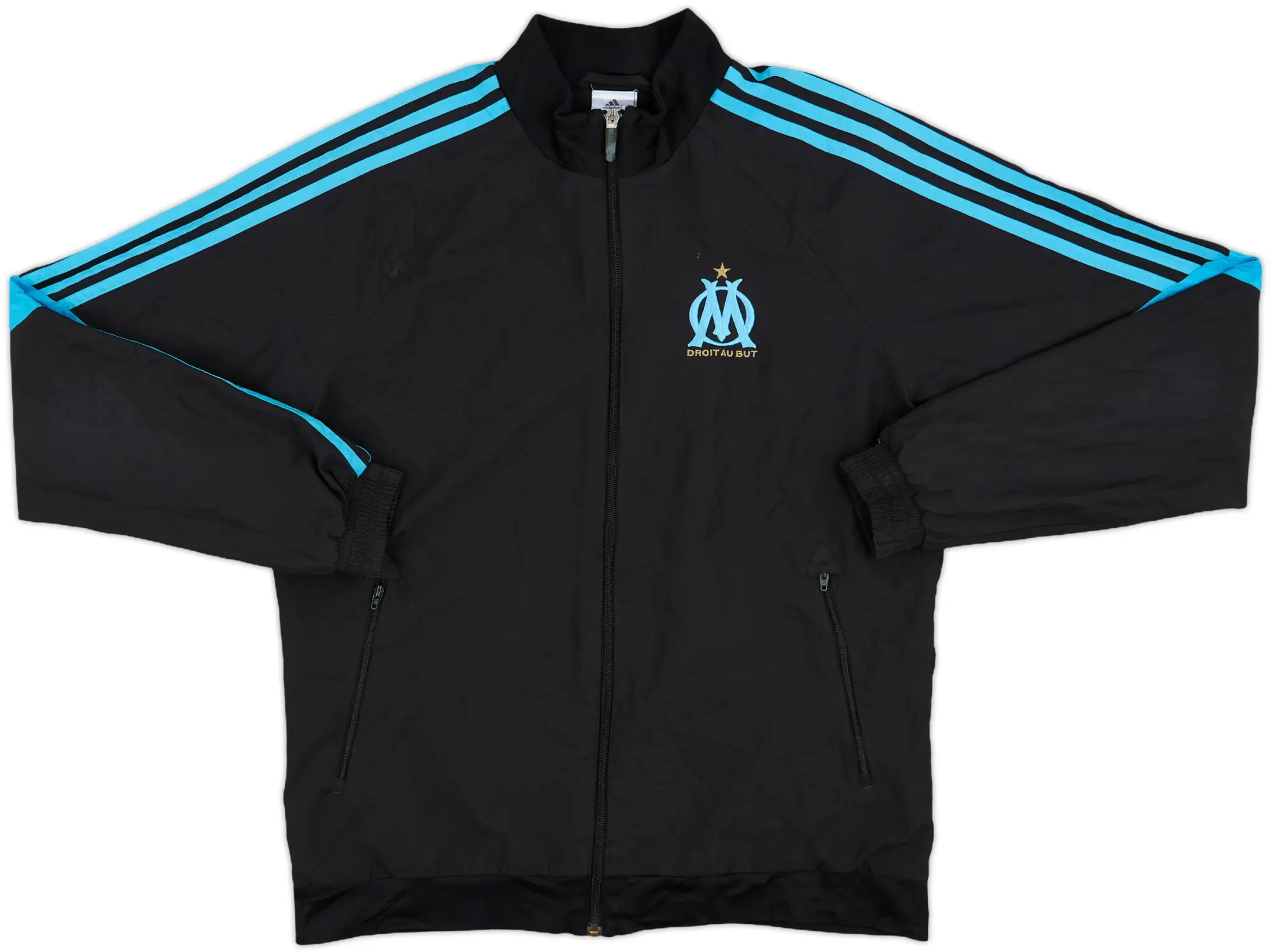 2014-15 Olympique Marseille adidas Track Jacket - 9/10 - (M)