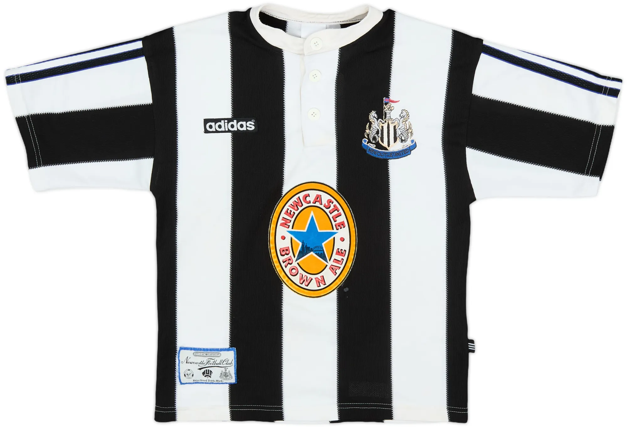 adidas Newcastle United Mens SS Home Shirt 1995/97