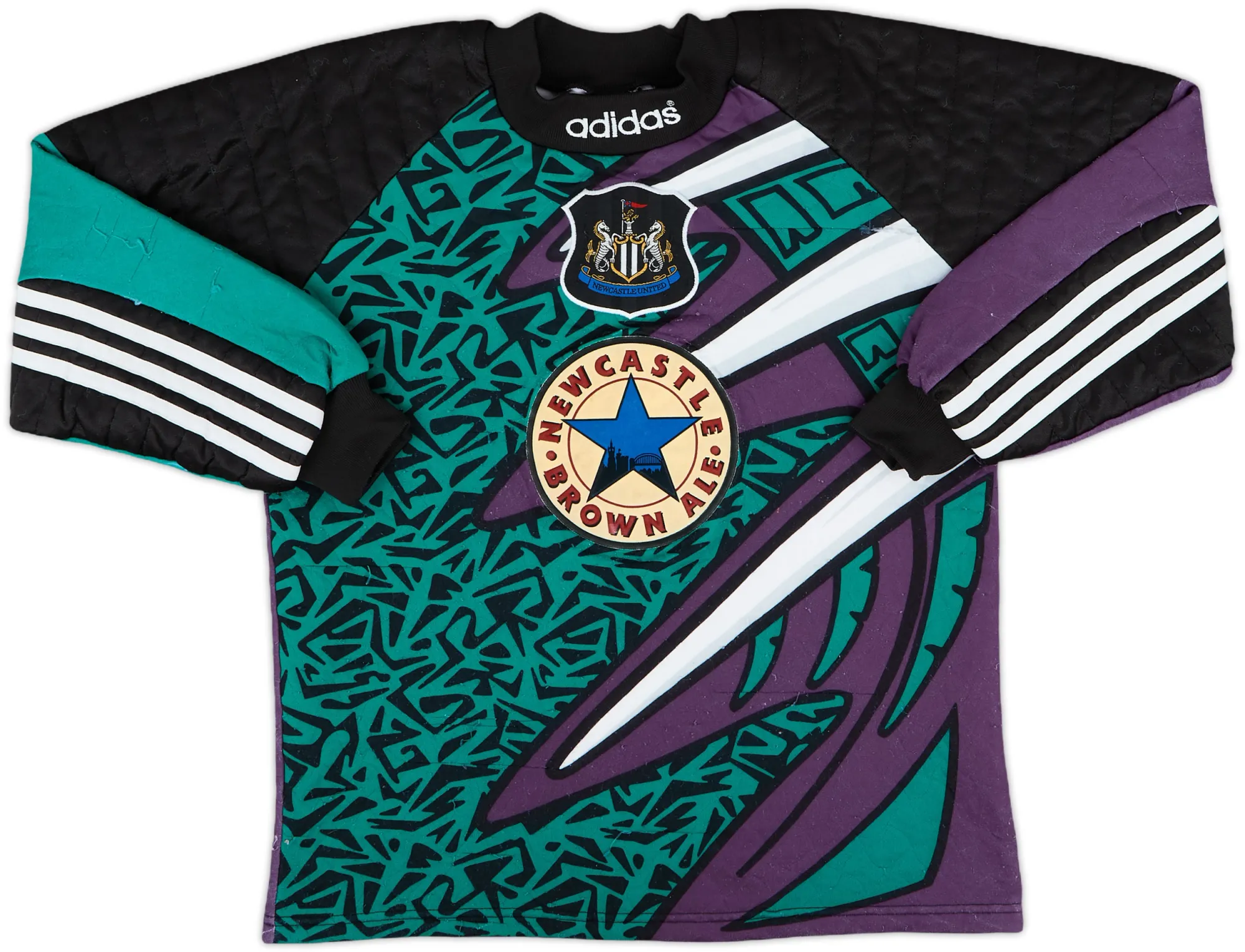 adidas Newcastle United Boys LS Goalkeeper Home Shirt 1995/96