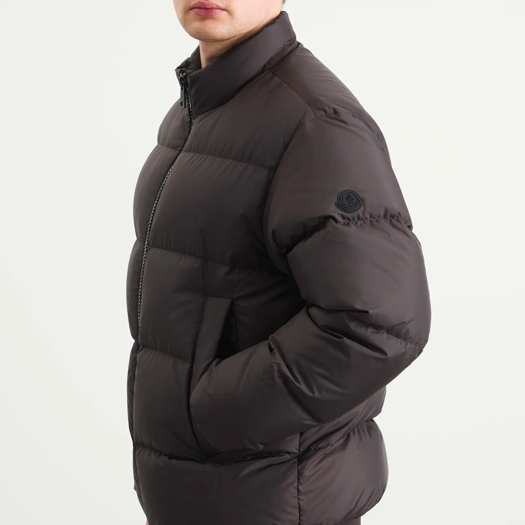 Moncler Men's Erterle Jacket Recycled Padded Coat Brown