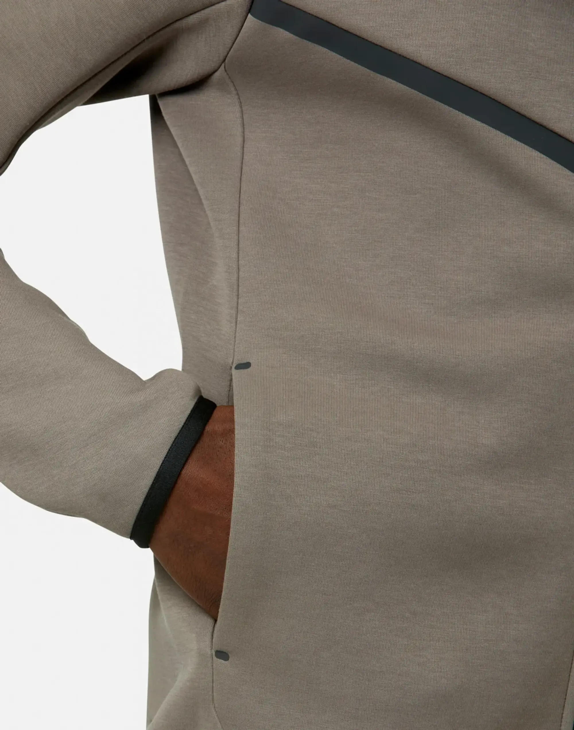 Men's Nike Tech Fleece Fz Hoodie in Grey/Black 