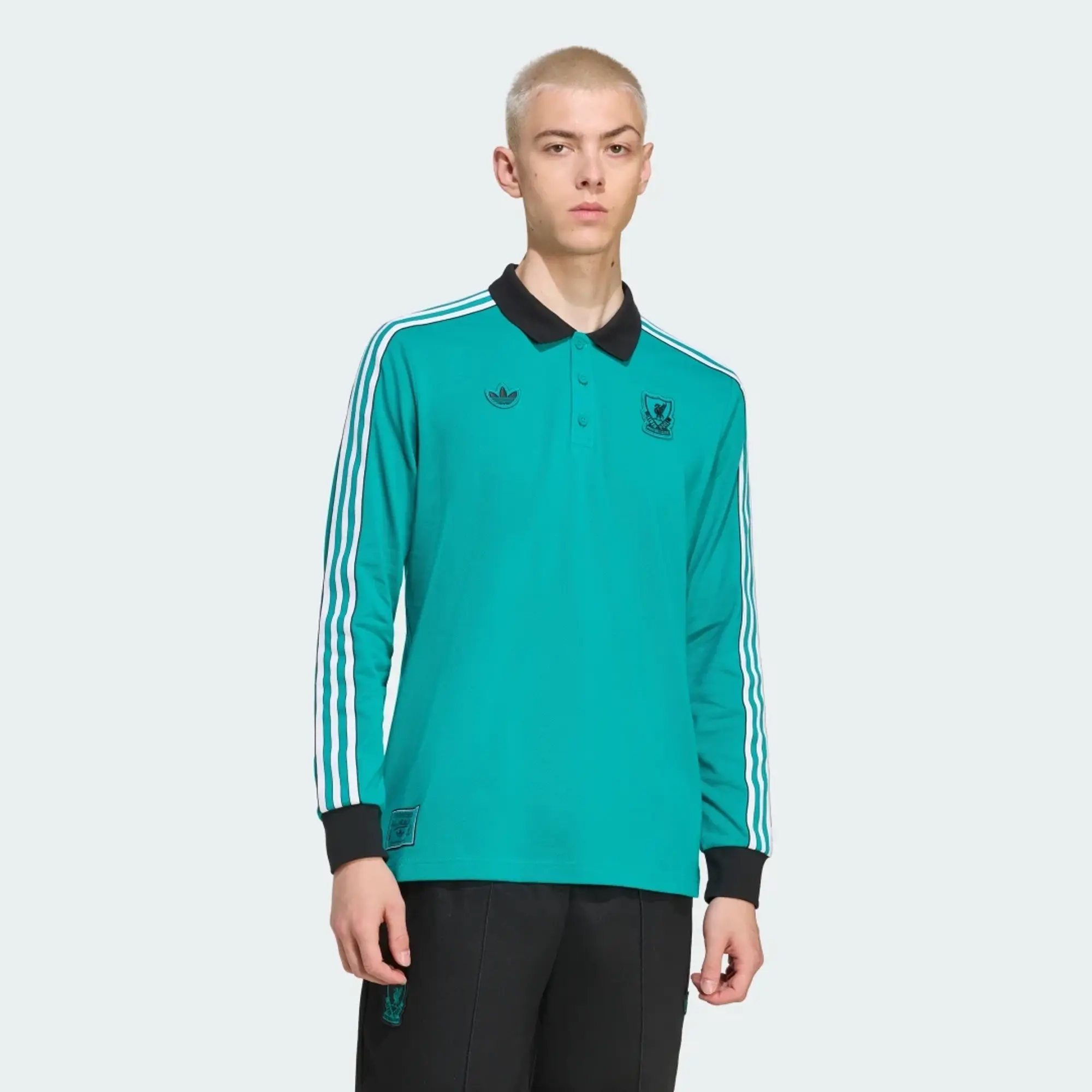 adidas Liverpool FC Terrace Icons Long Sleeve Polo Shirt