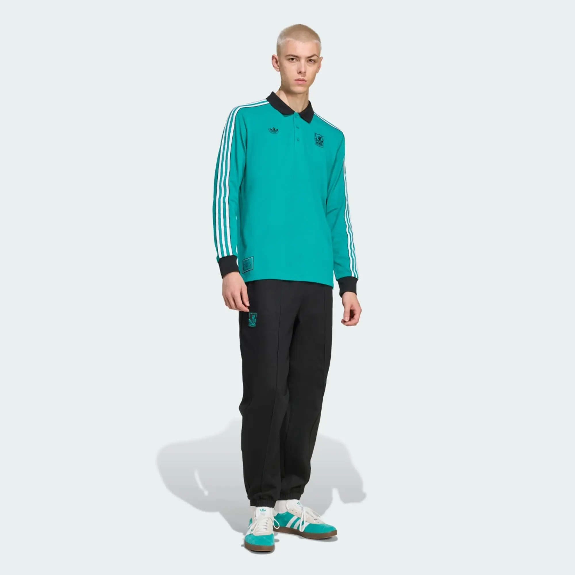 adidas Liverpool FC Terrace Icons Long Sleeve Polo Shirt