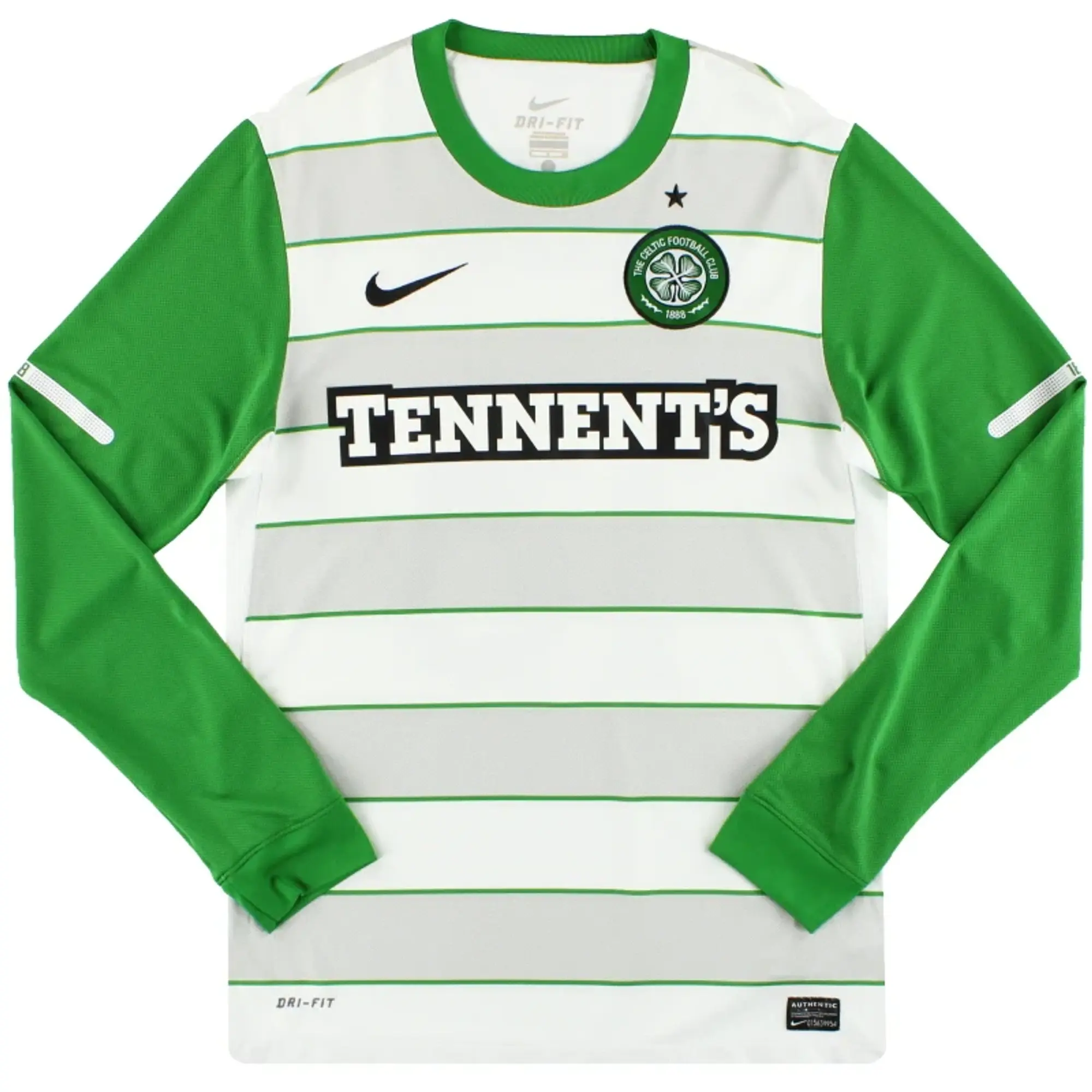 2011-12 Celtic Nike Away Shirt L/S M - Celtic / Excellent 