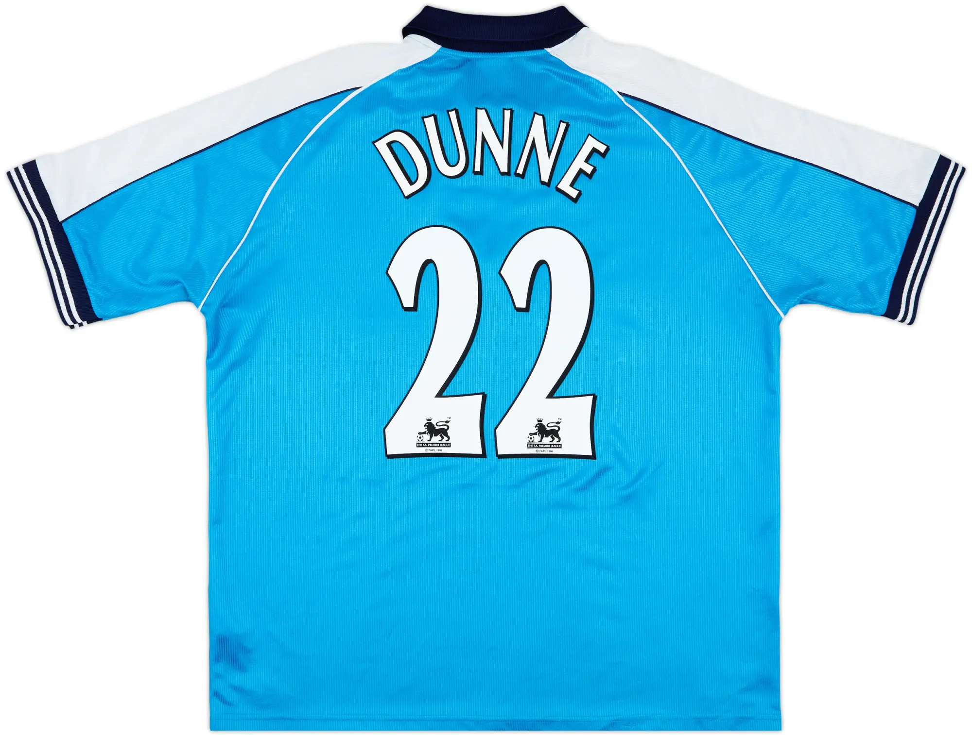 1999-01 Manchester City Home Shirt Dunne #22 - 8/10 - (XL)